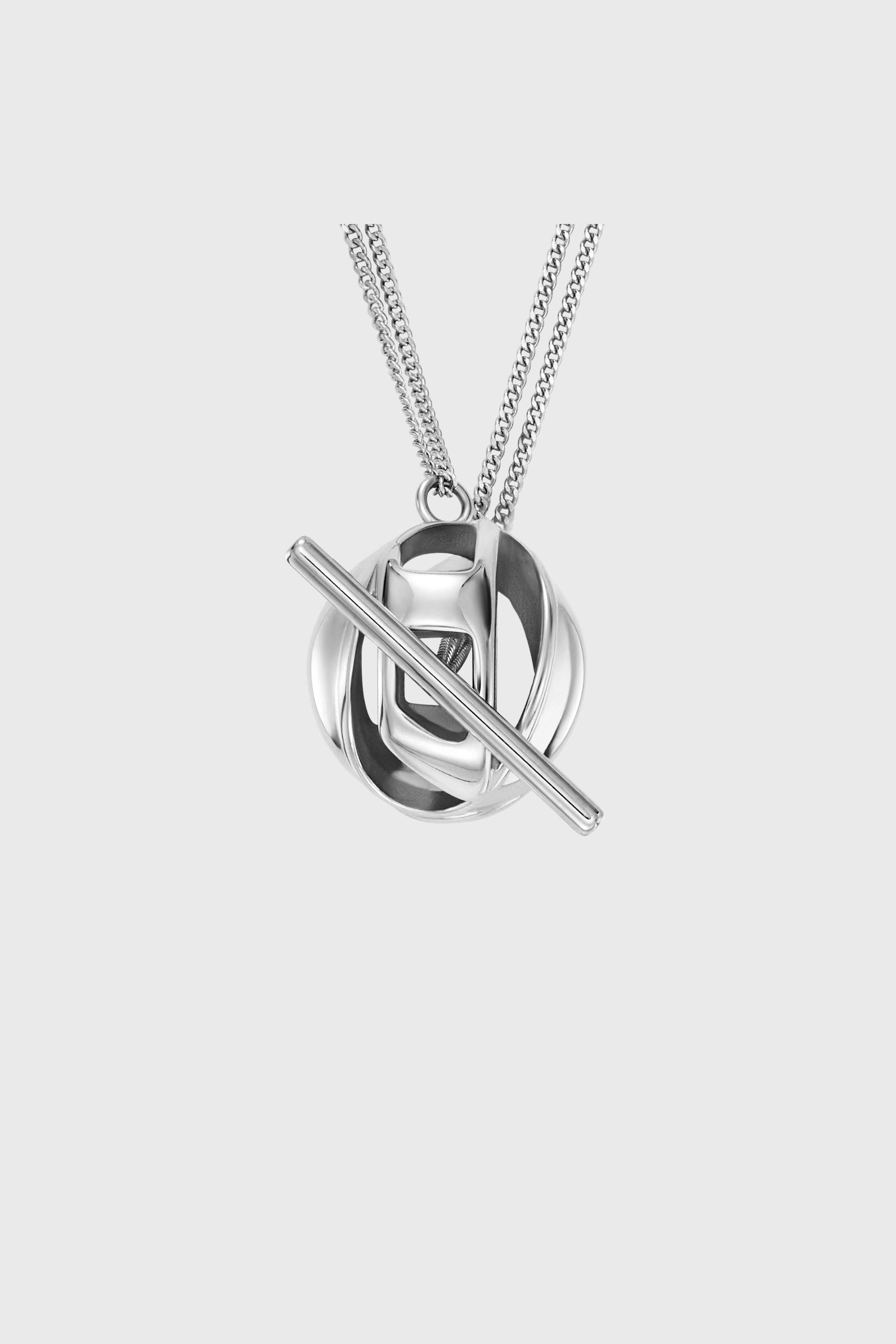 Diesel - DX1716040, Unisex Halskette mit Anh&auml;nger aus Edelstahl in Silber - 2