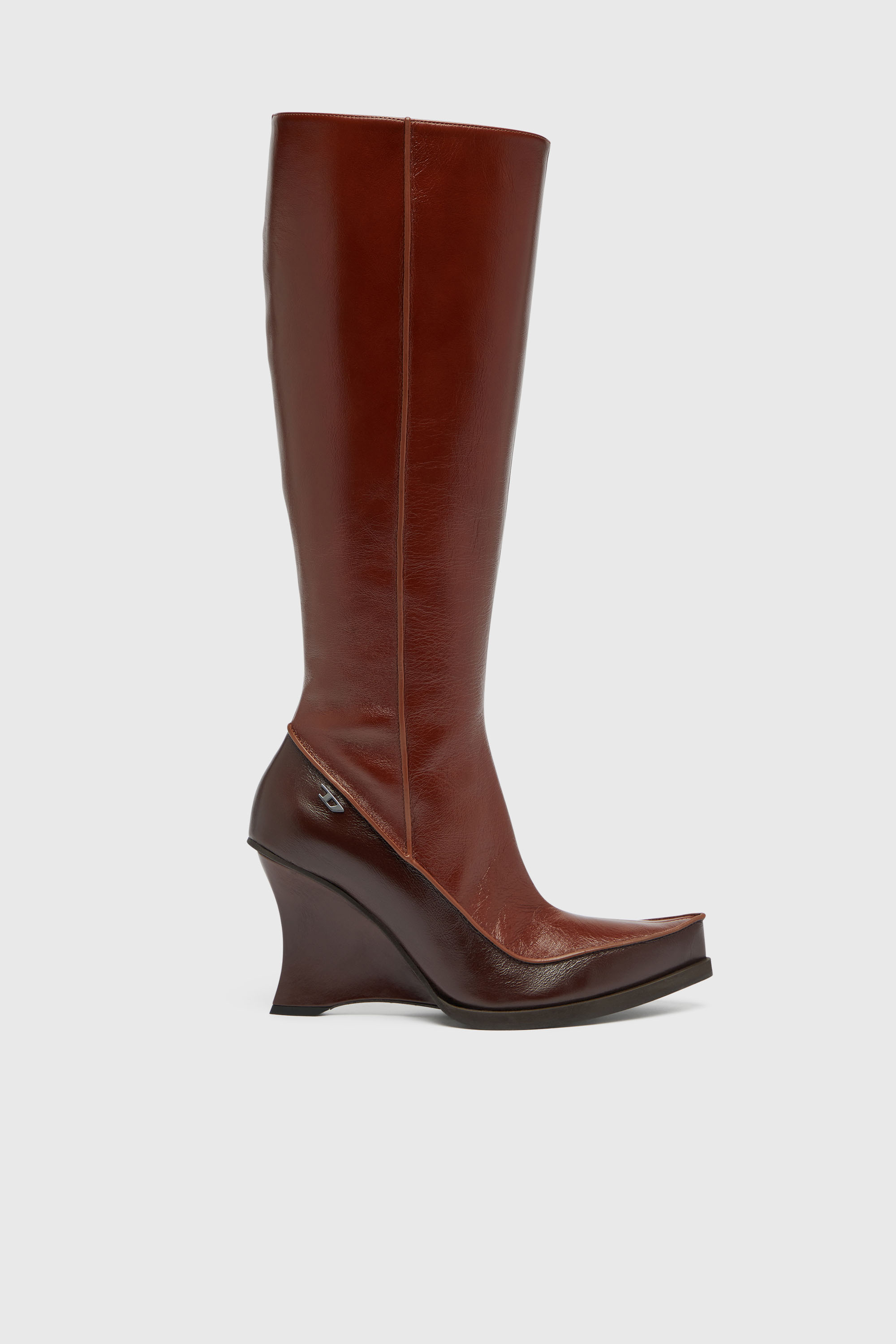 Diesel - D-LUCETTE-90-KB W, Damen D-Lucette-Kniehohe Stiefel aus Leder in null - 1