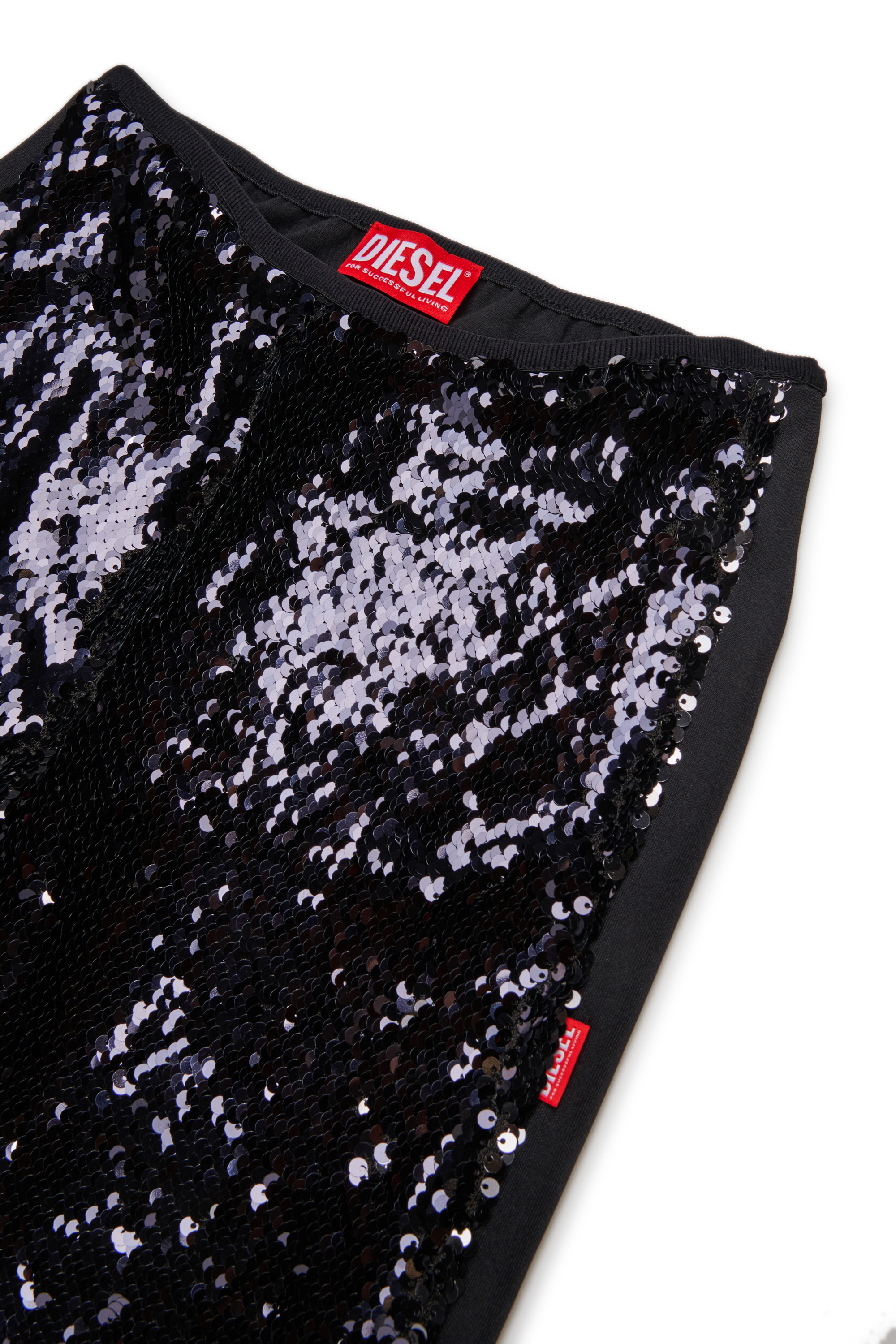 Diesel - PSEQUINS, Damen Paillettenhose in Schwarz - 3