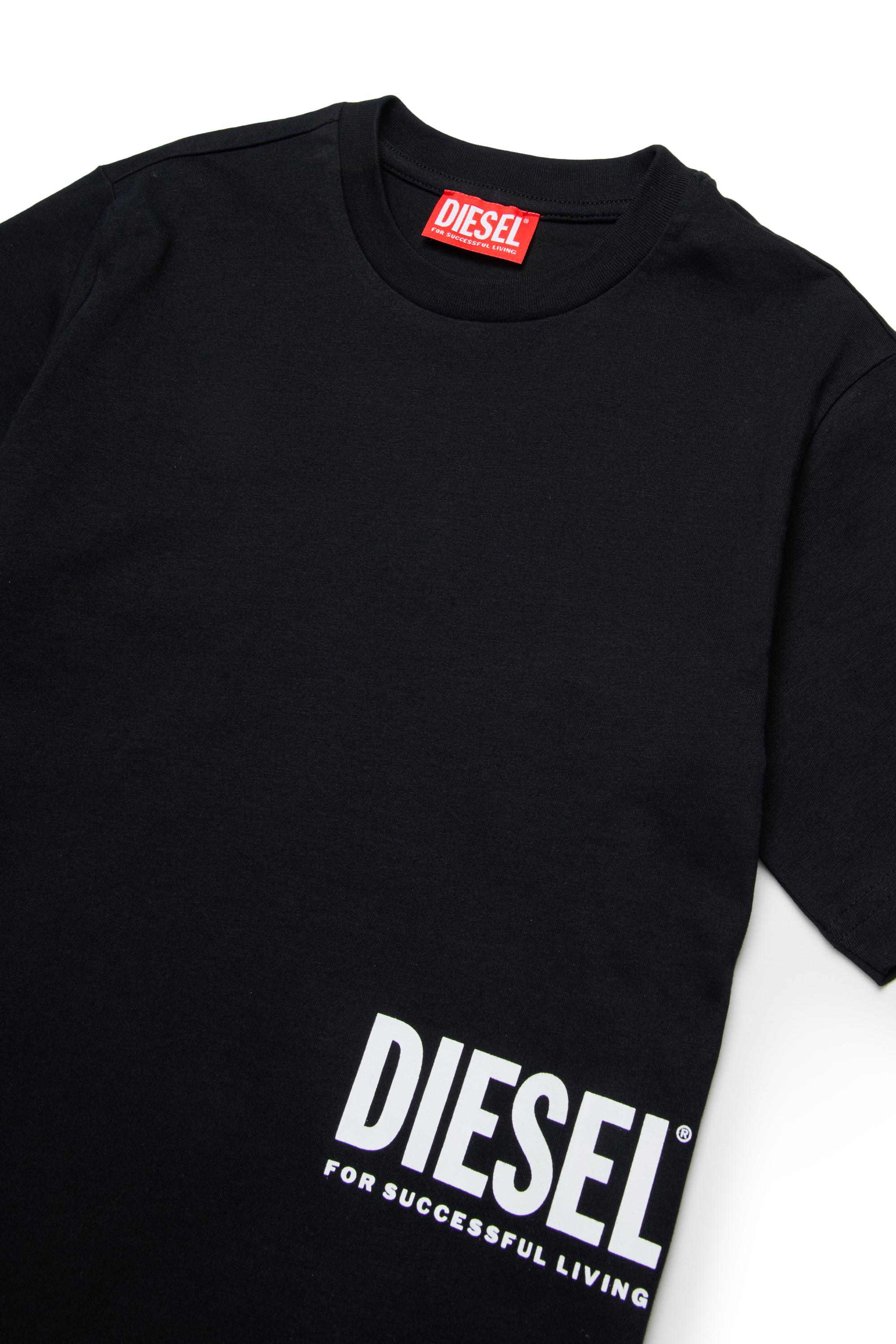 Diesel - MTFIND OVER, Herren T-Shirt mit Biscotto-Logo in Schwarz - 3