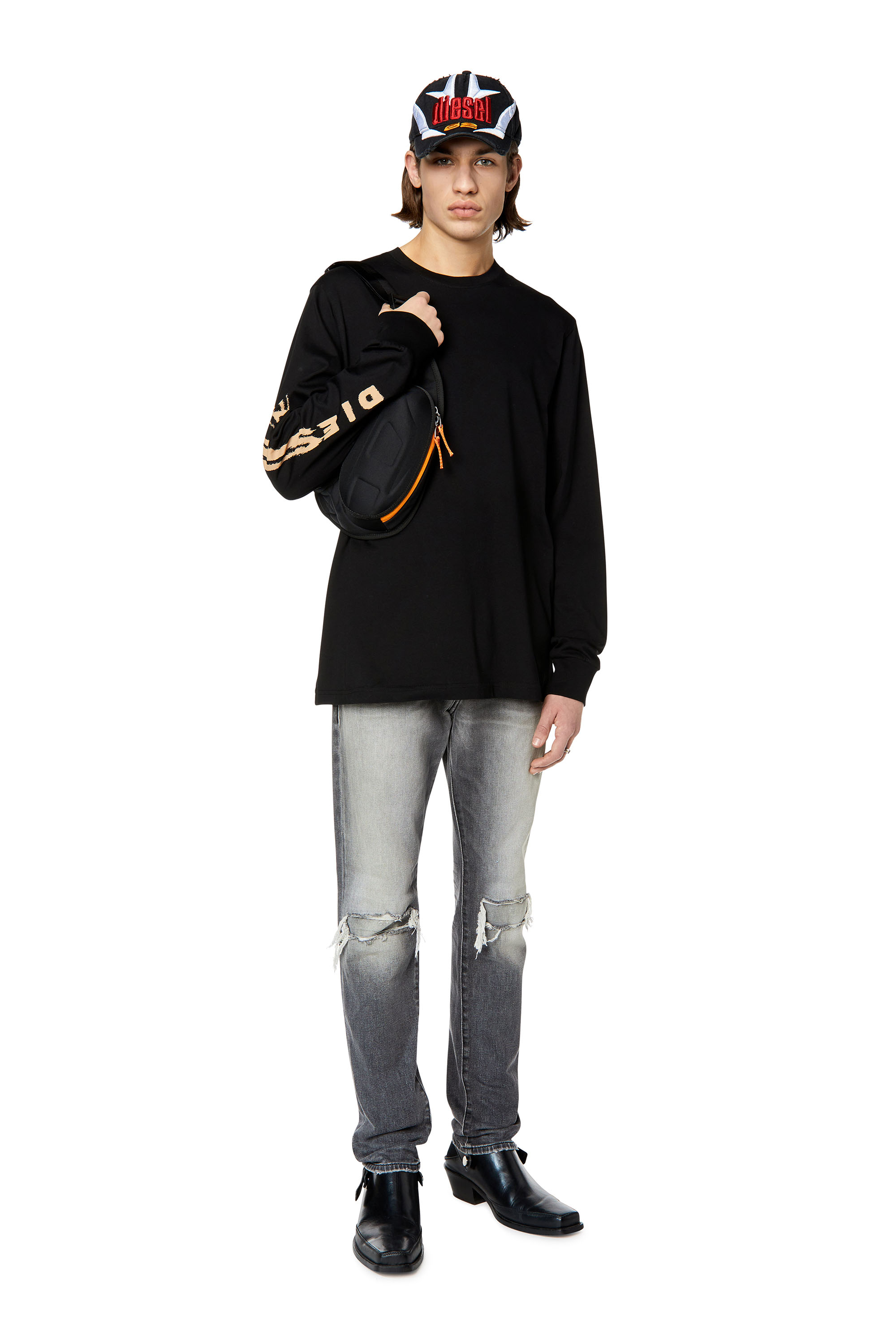 Diesel - T-JUST-LS-G3, Schwarz - Image 2