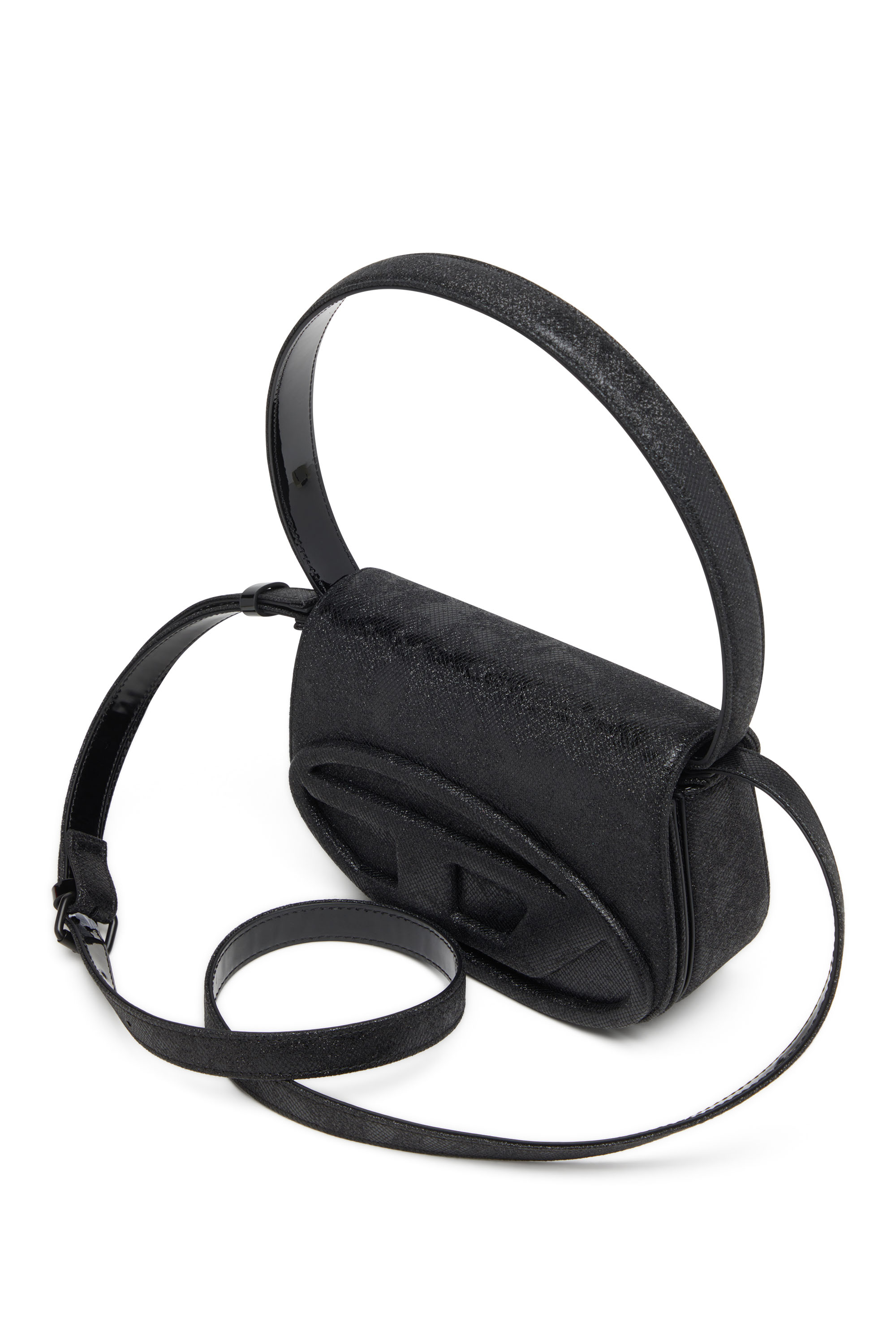 Diesel - 1DR, Damen 1DR-Ikonische 1DR-Tasche aus Glitter-Camo-Lurex in Schwarz - 5