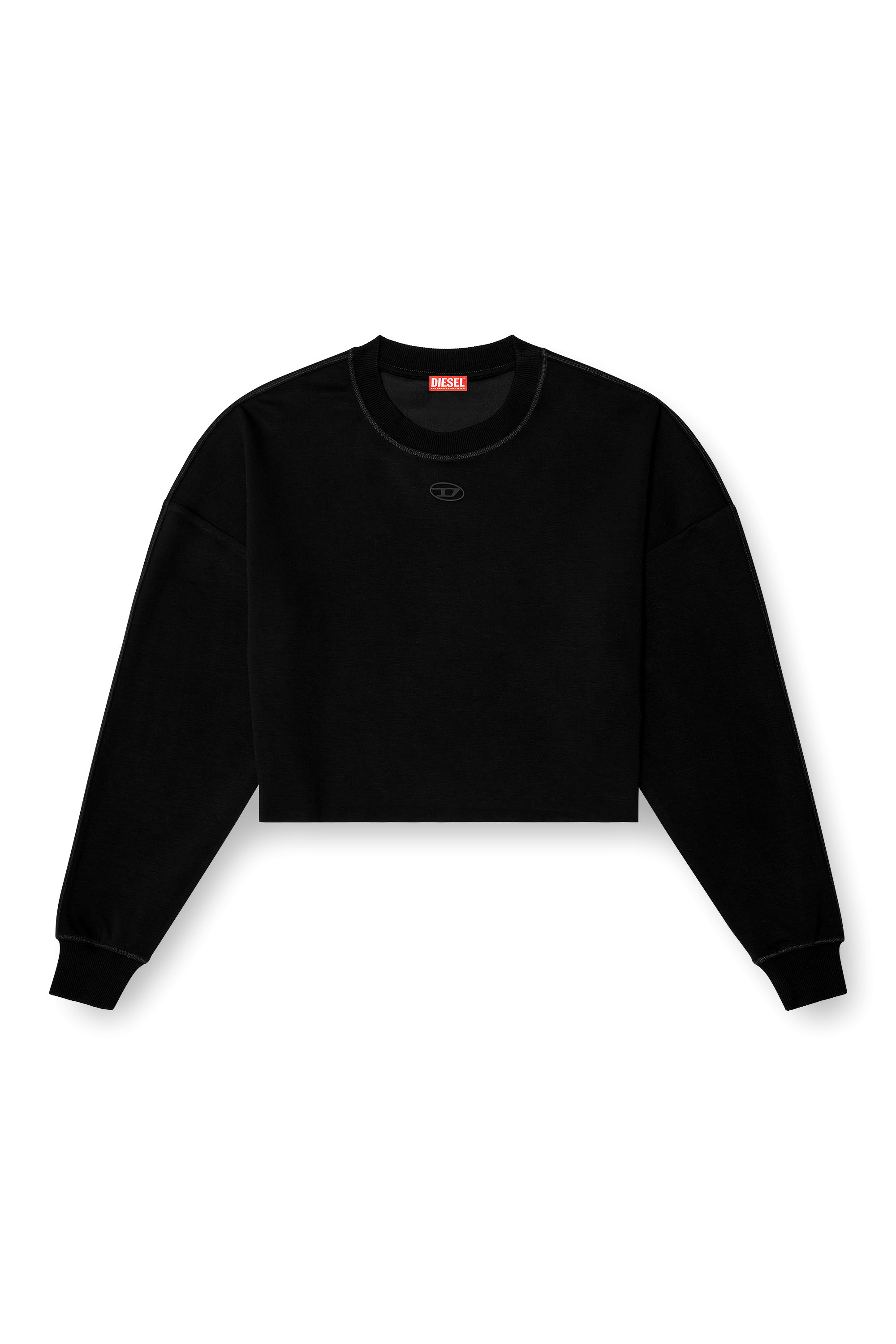 Diesel - BLAKE-UTLT, Damen Crop-Top aus leichtem stretch scuba in Schwarz - 3