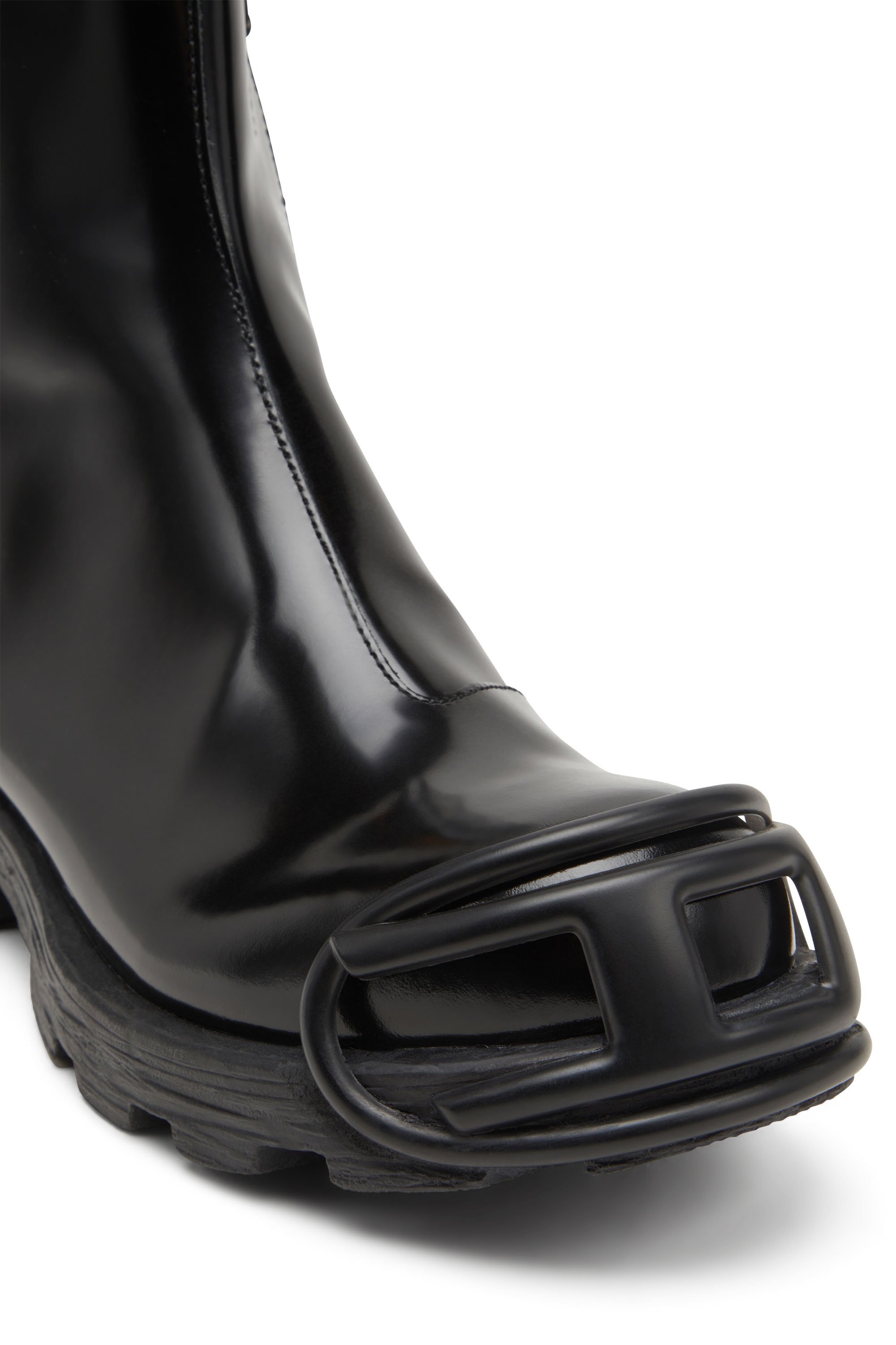 Diesel - D-HAMMER BT ZIP D, Herren D-Hammer-Chelsea Boots aus Leder mit Oval D-Zehenkappe in Schwarz - 5