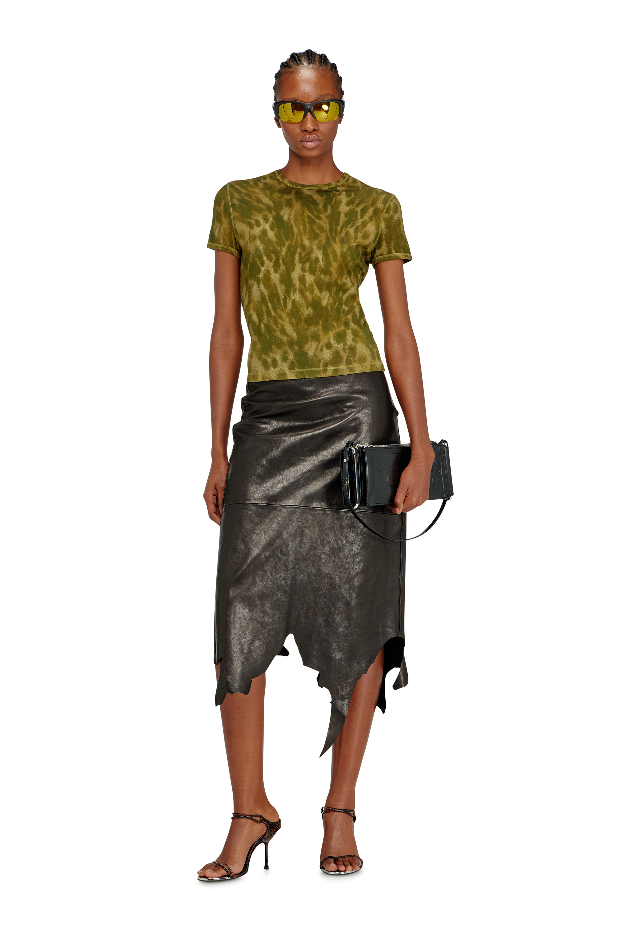 Diesel - FLAG-D SHOULDER BAG X, Unisex Flag-D-Modular Schultertasche mit gepr&auml;gtem Logo in Schwarz - 1