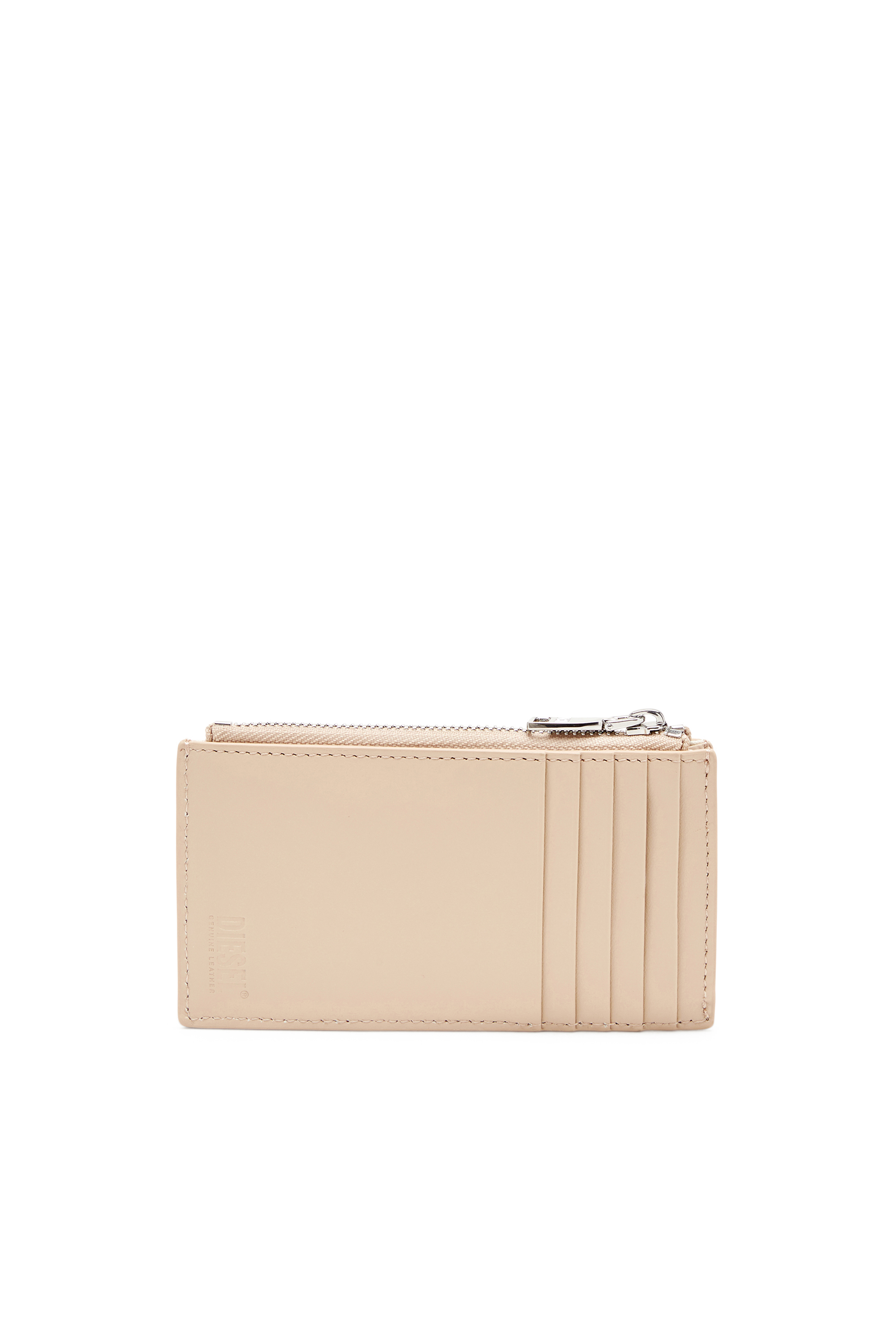 Diesel - 1DR CARD HOLDER III, Damen Flaches Kartenetui aus Nappaleder in Beige - 2