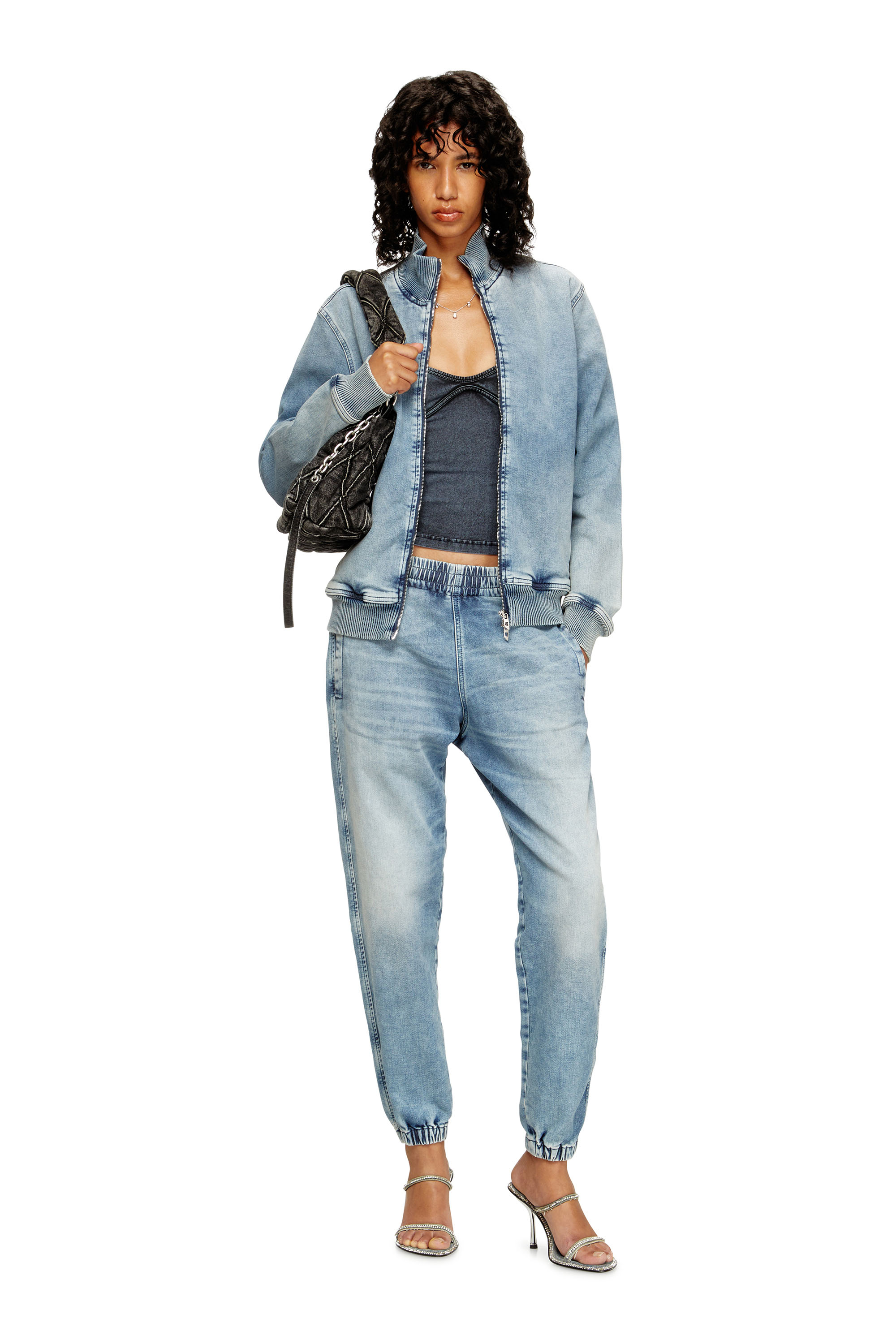 Diesel - Unisex Slim D-Labb Track denim 09M32, Hellblau - 2