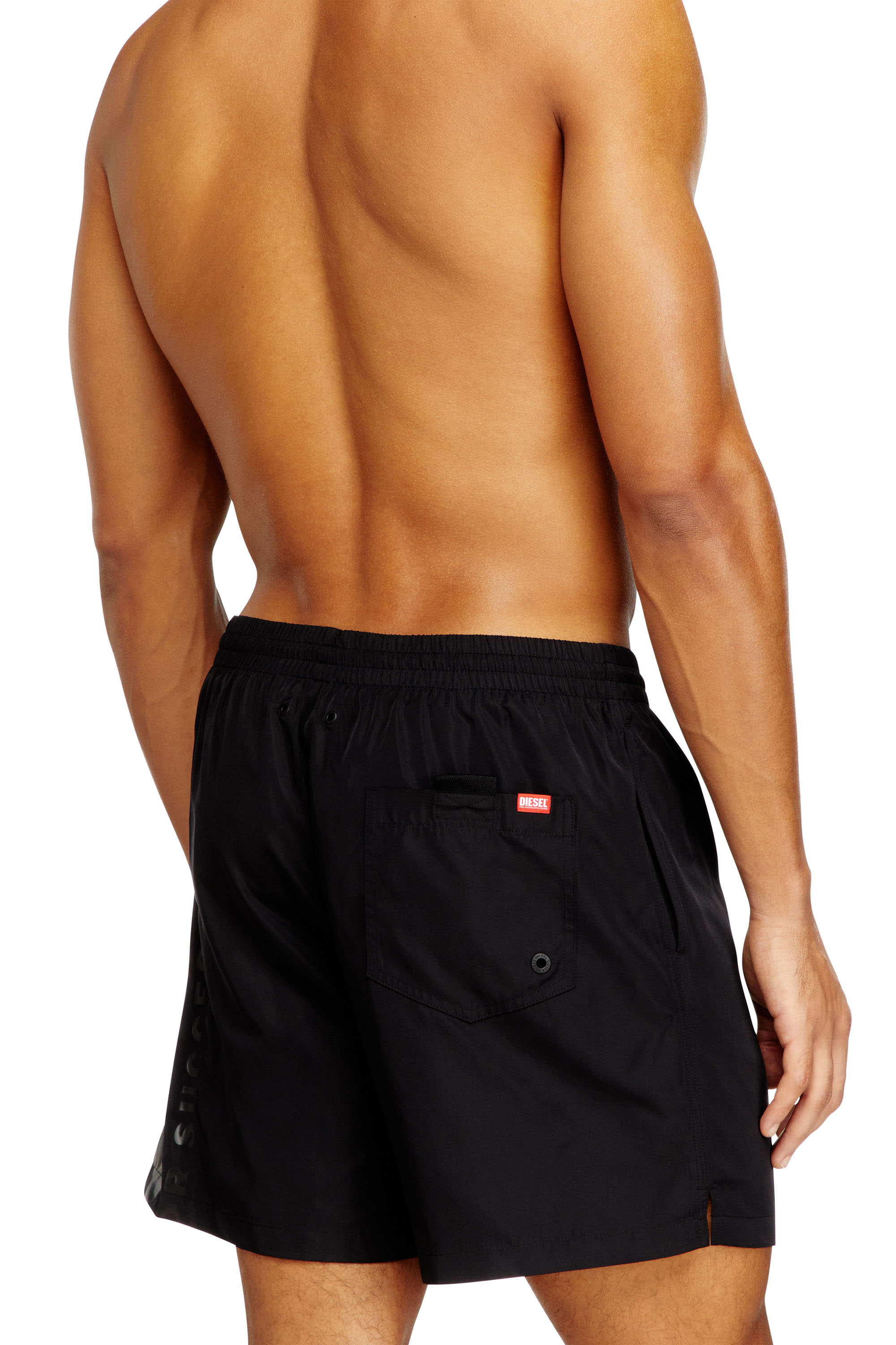 Diesel - RIO-41-D-CORE, Herren Mittellange Bade-Shorts mit Maxi-Logo in Schwarz - 4