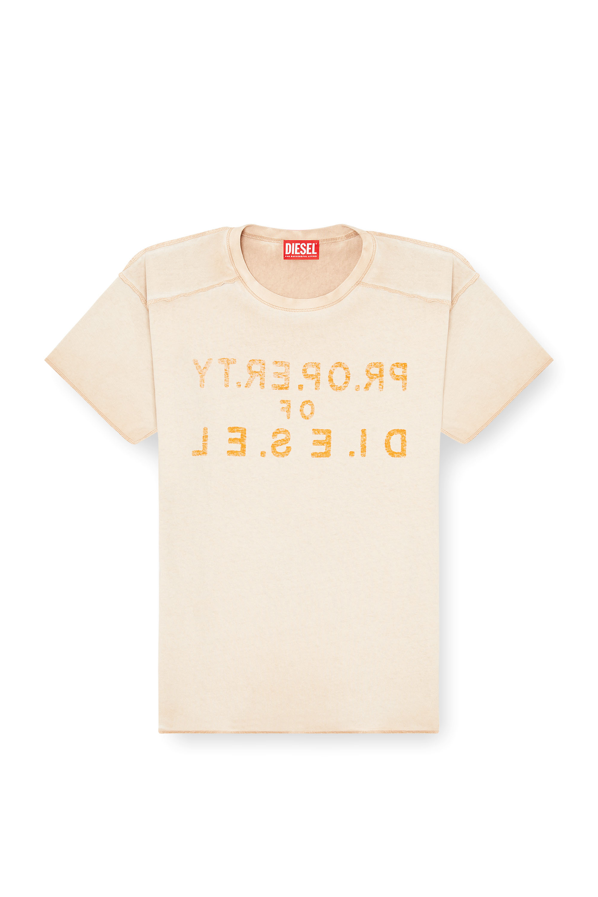 Diesel - T-ILY, Damen Regul&auml;res Baumwoll-T-Shirt mit D-Applikation in null - 3