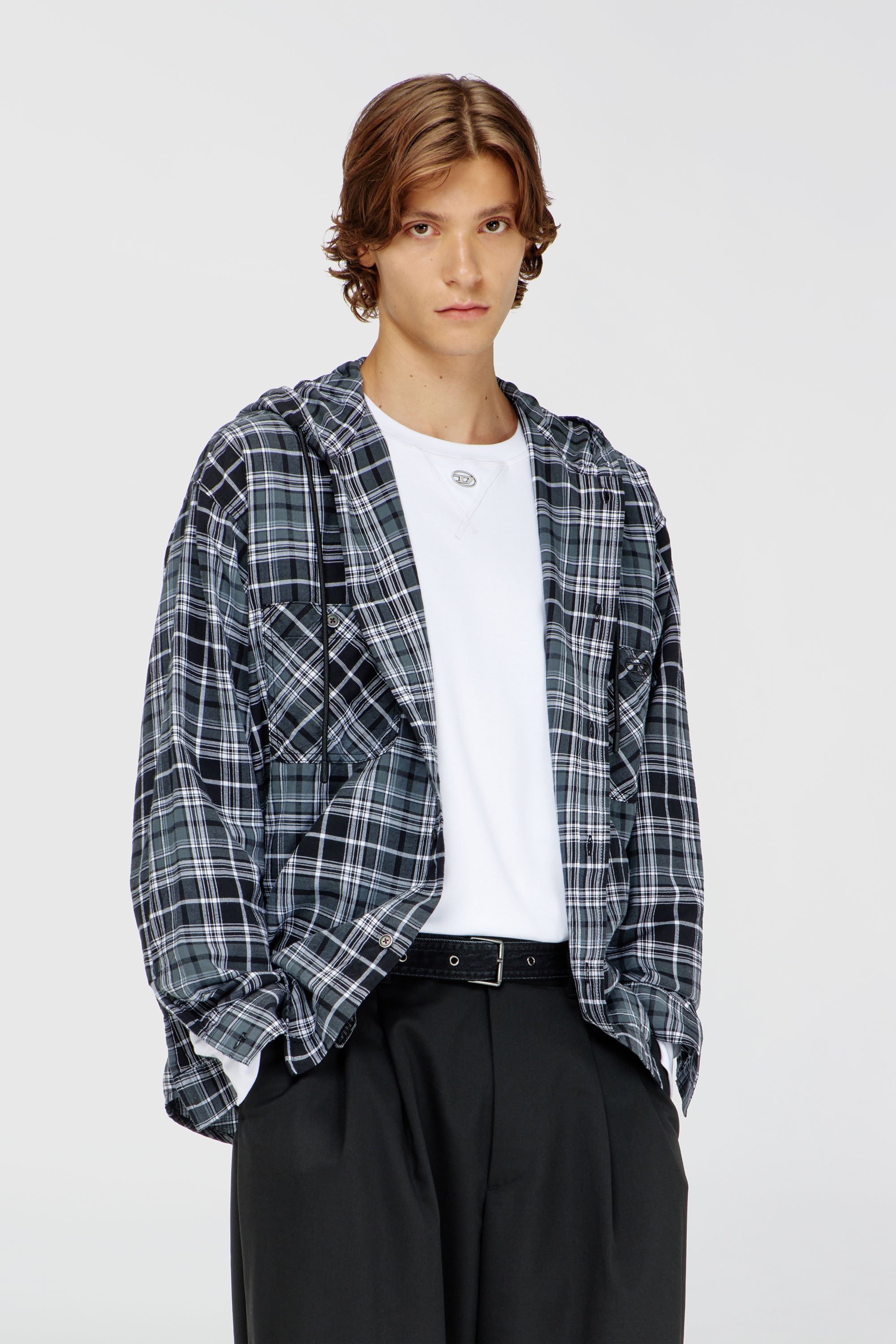S-DRUM-HOODY-DGBT, Schwarz/Weiss
