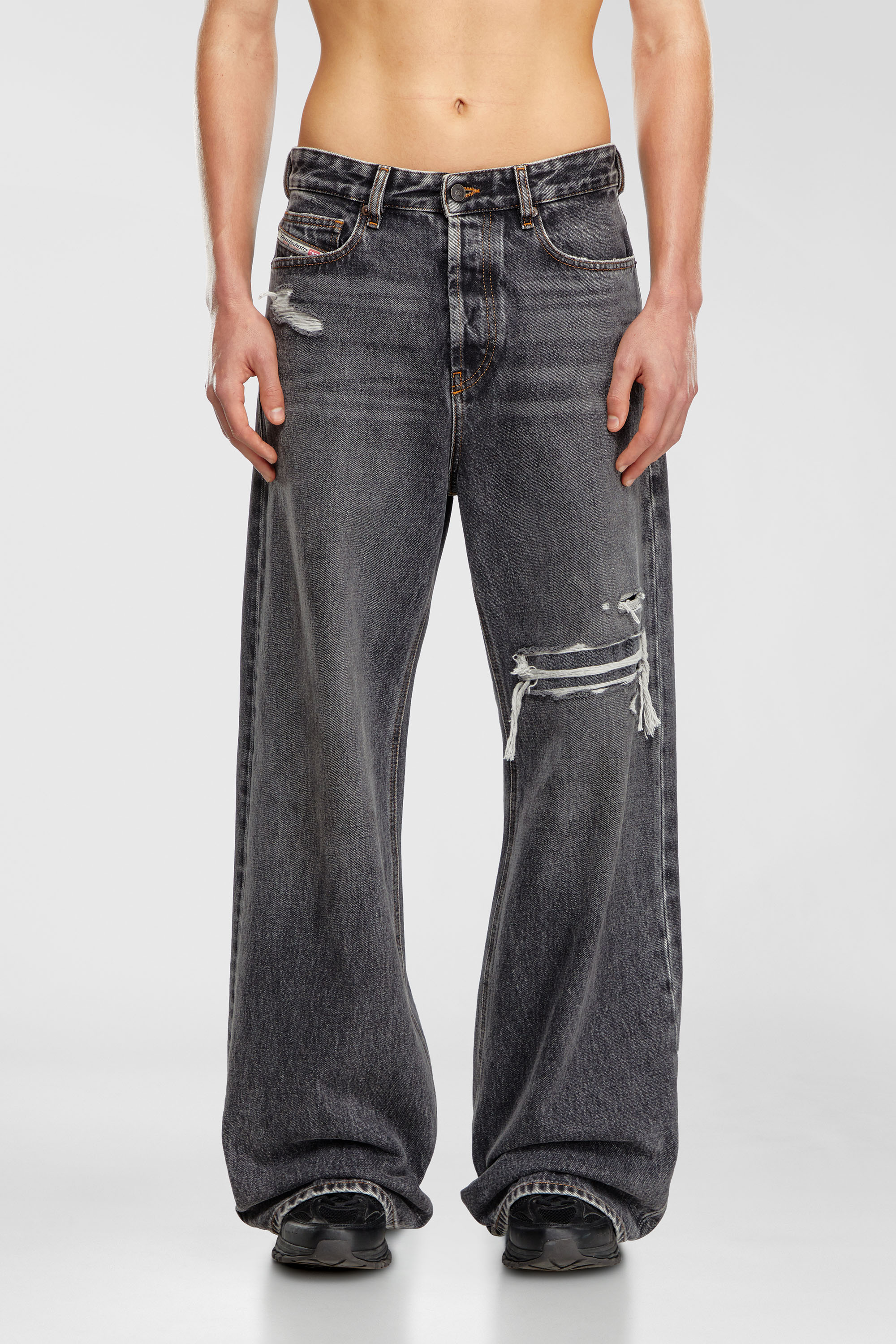 Diesel - Unisex Relaxed Jeans 1996 D-Sire 007F6, Schwarz/Dunkelgrau - 6