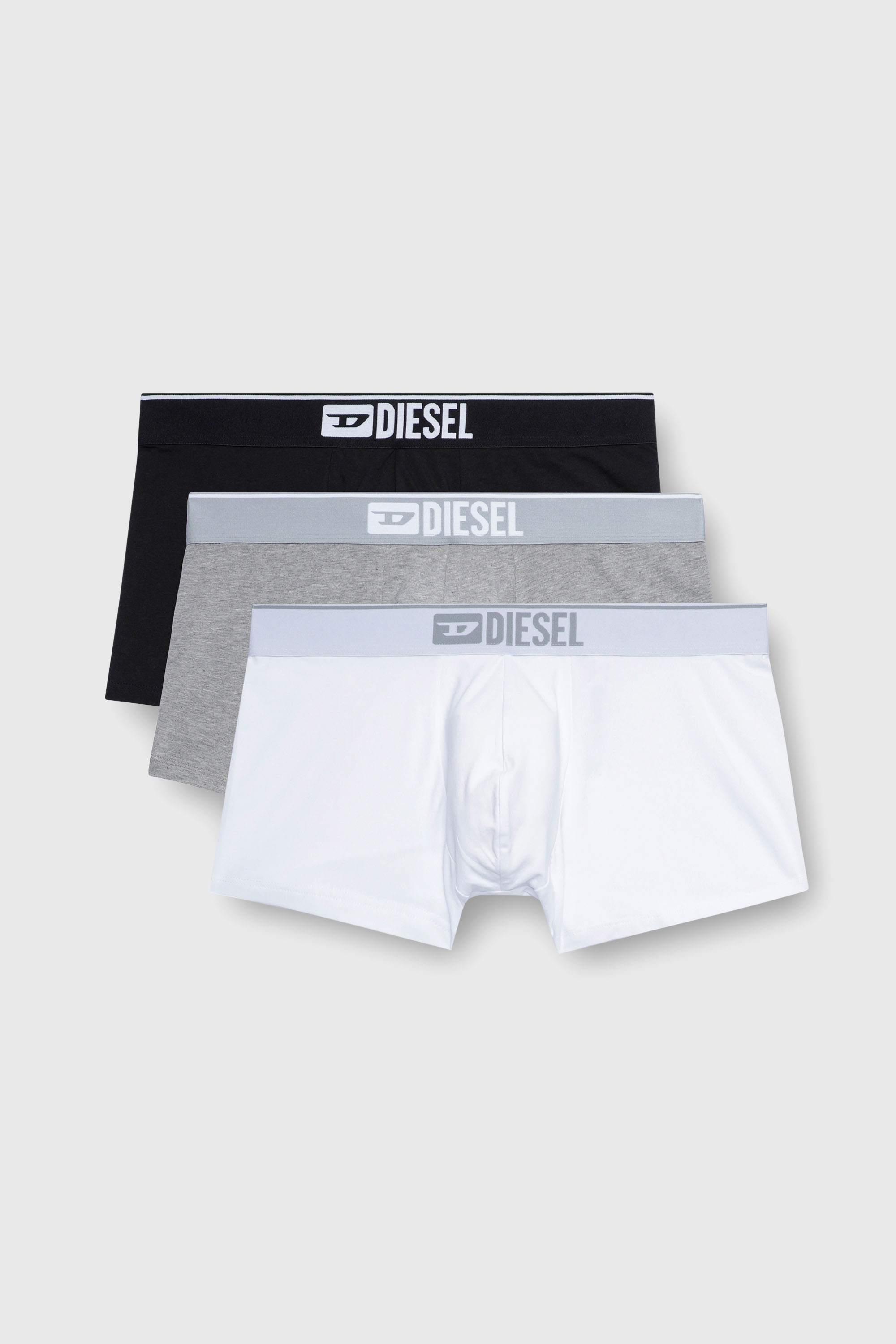 Diesel - UMBX-DAMIENTHREEPACK, Herren Einfarbige Retropants im Dreierpack in Weiss/Grau - 1