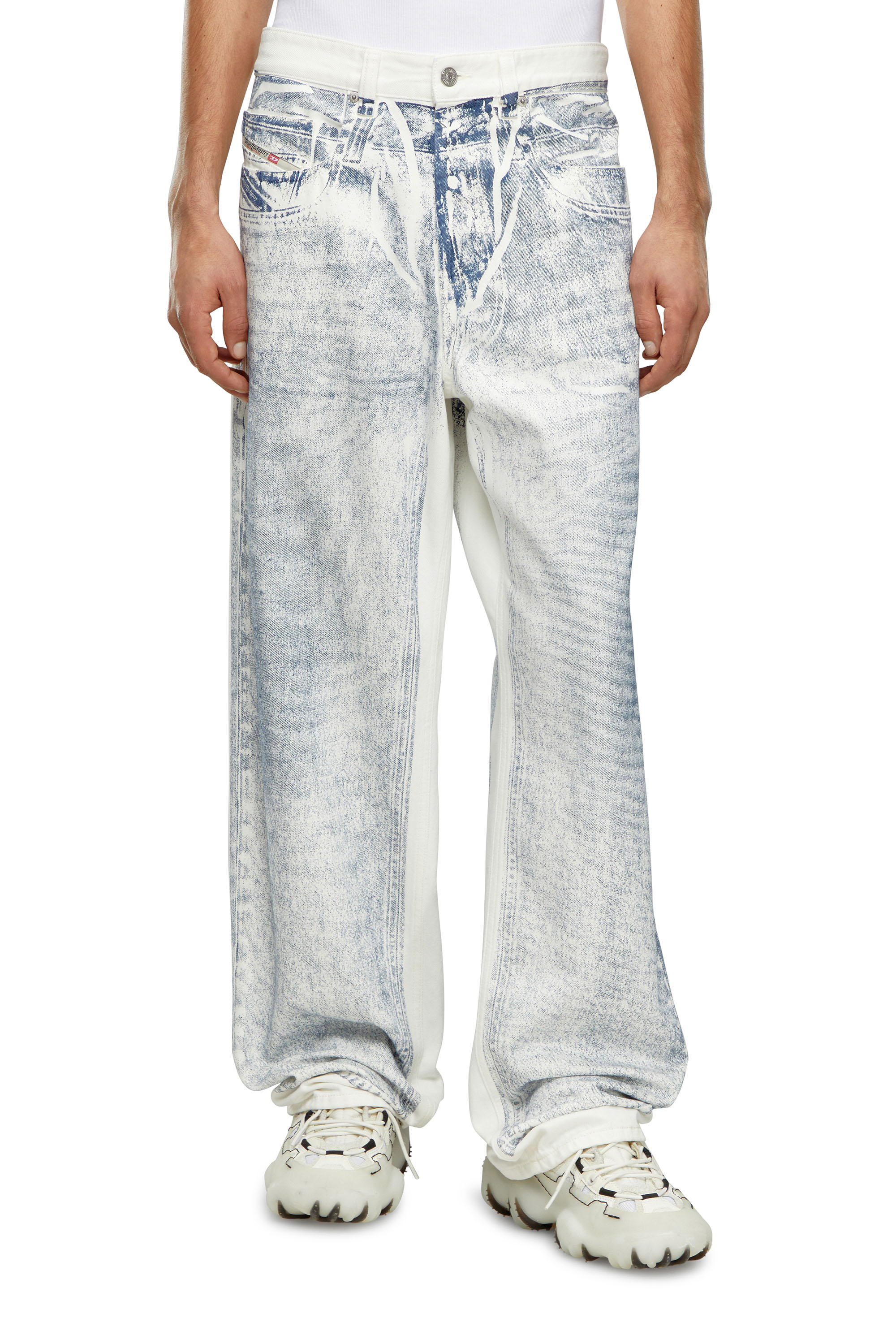 Diesel - Herren Straight Jeans 2001 D-Macro 09I73, Weiß - Image 1