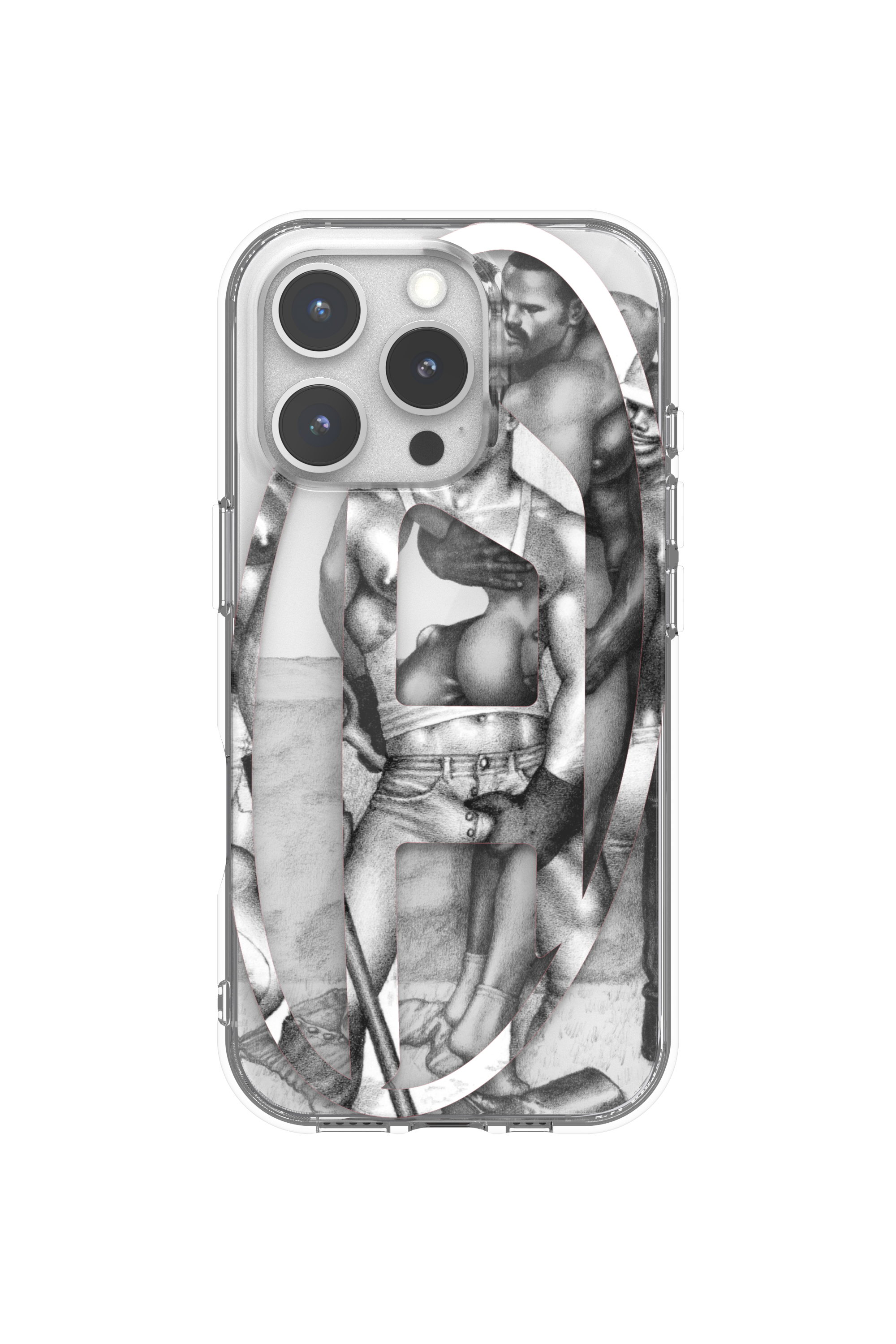 Diesel - 60388 DIESEL TOM OF FINLAND AOP CASE, Unisex's ToFF Case iPhone 16 Pro in Grey - 4