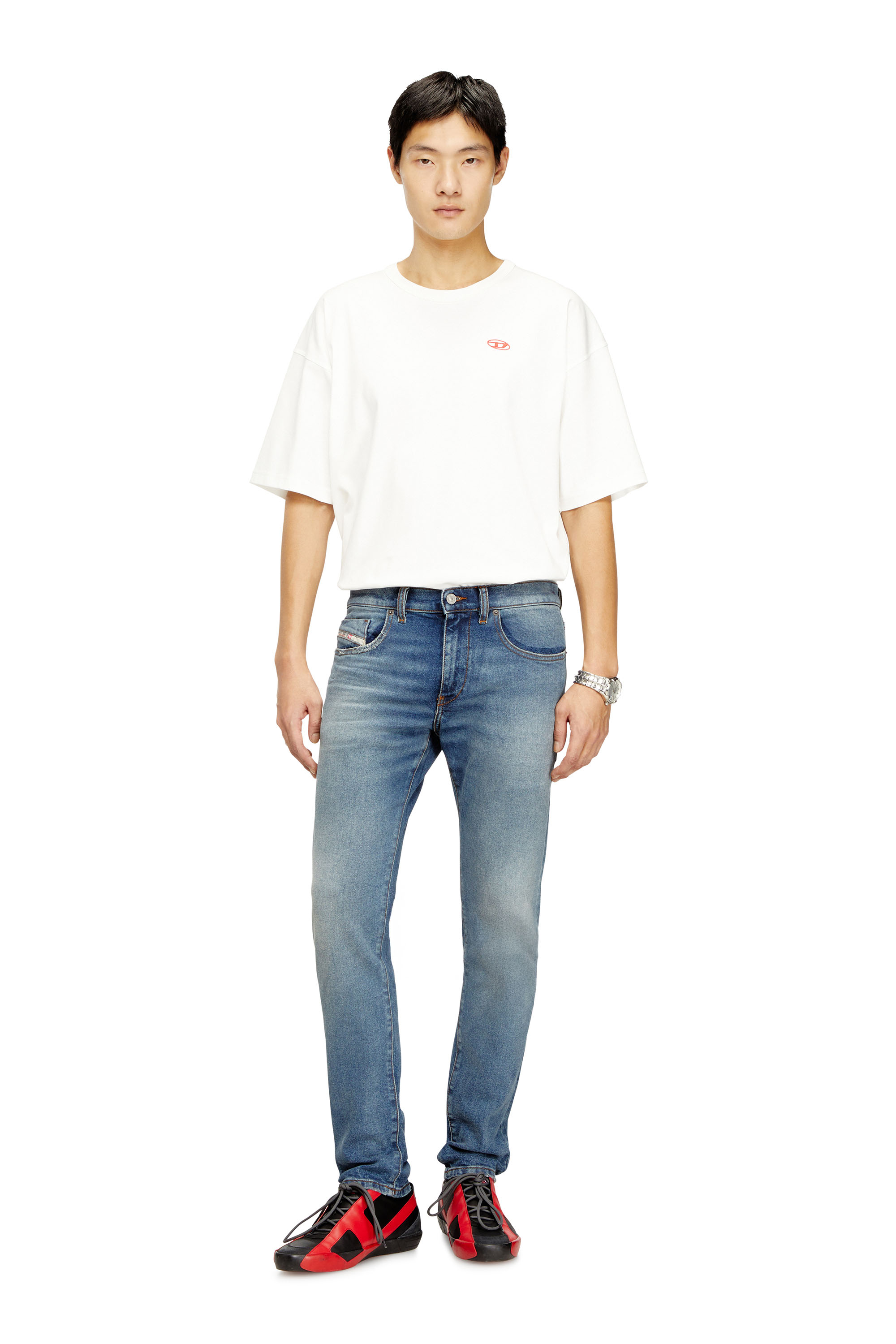 Diesel - Herren Slim Jeans 2019 D-Strukt 0DBEF, Mittelblau - 2