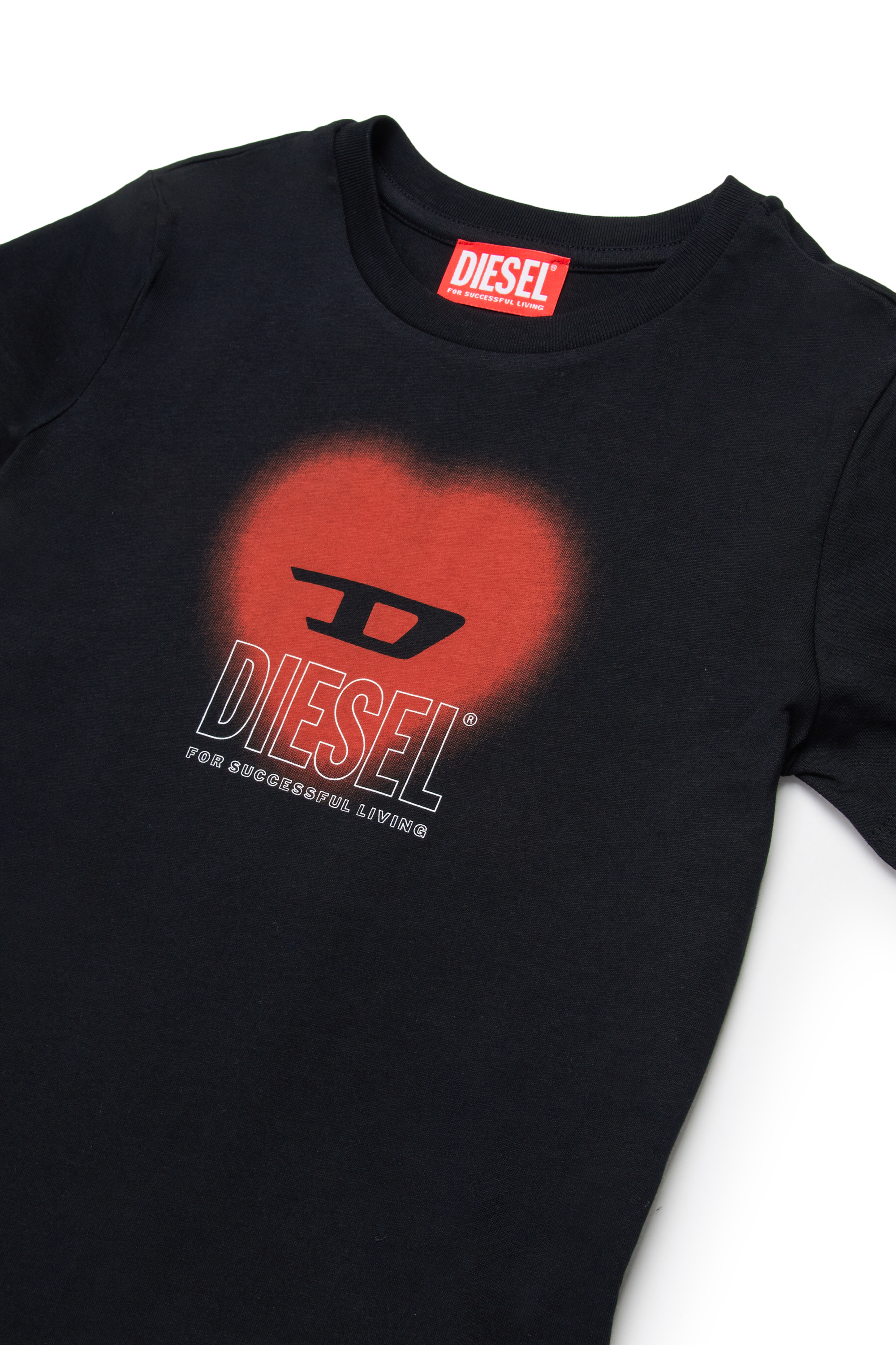 Diesel - TCUORE, Damen T-Shirt mit Herz-Logo in Schwarz - 3