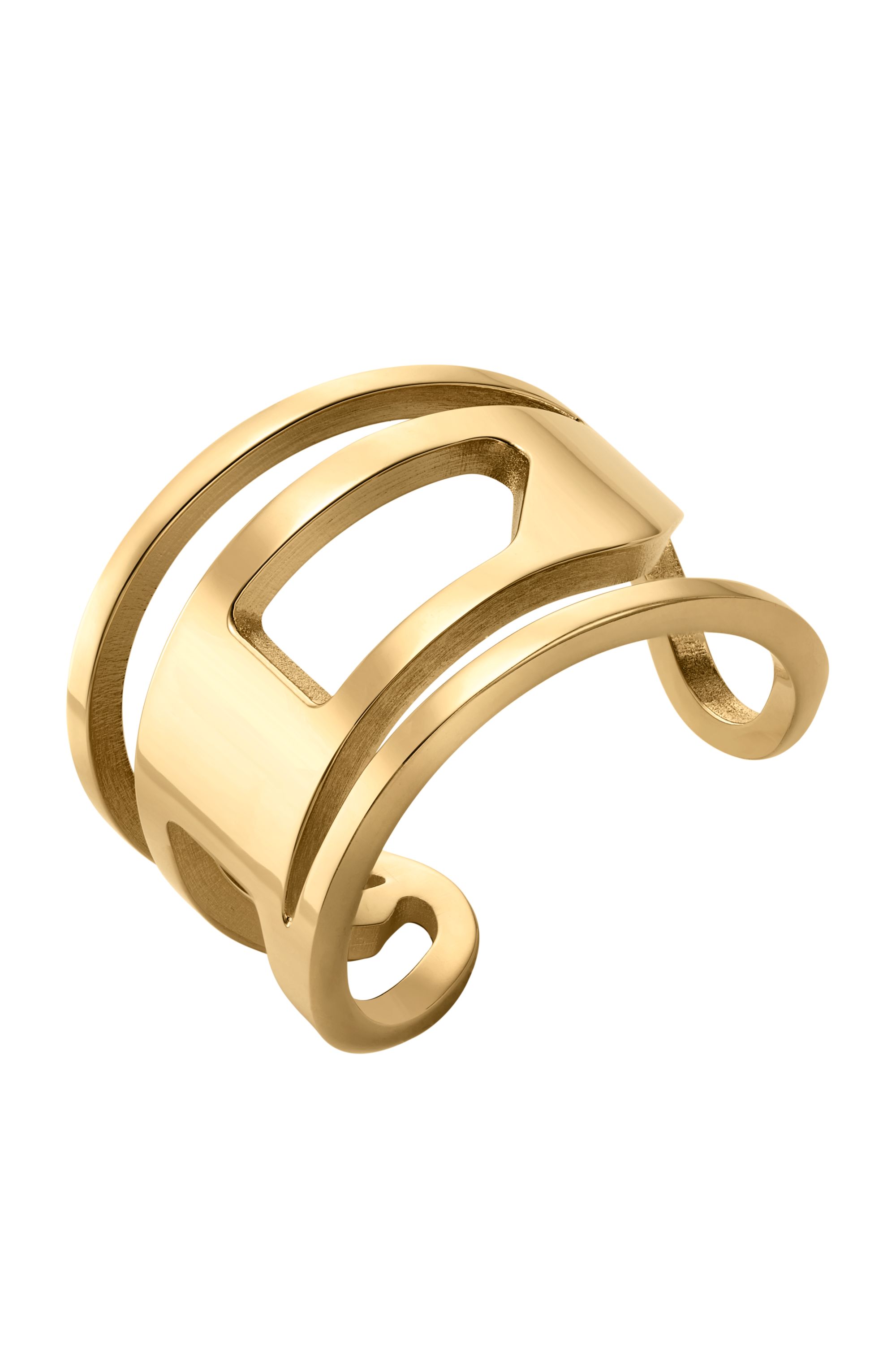 Diesel - DX1569710 JEWEL, Unisex's Gold-Tone Stainless Steel Band Ring in Gold - 1