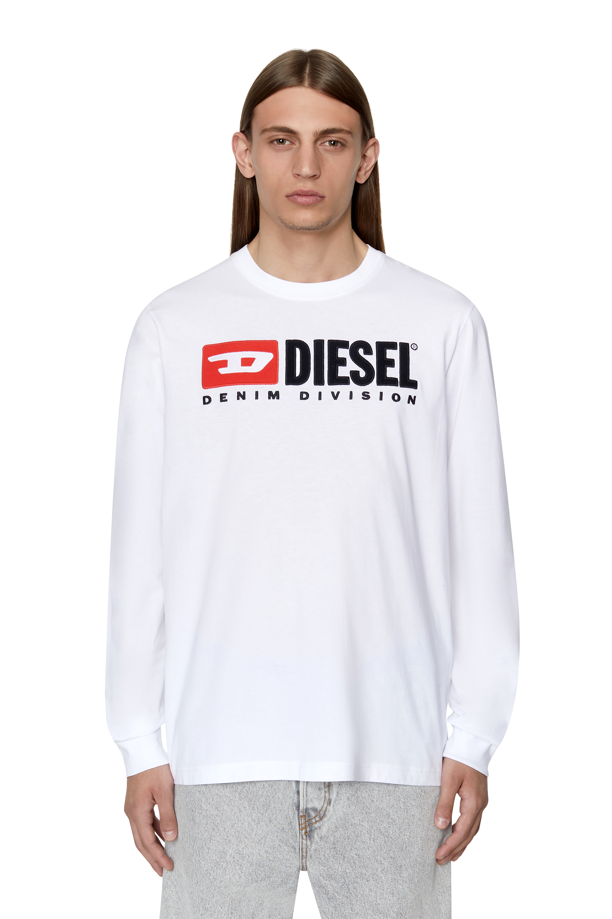 Diesel - T-JUST-LS-DIV, Weiß - Image 1