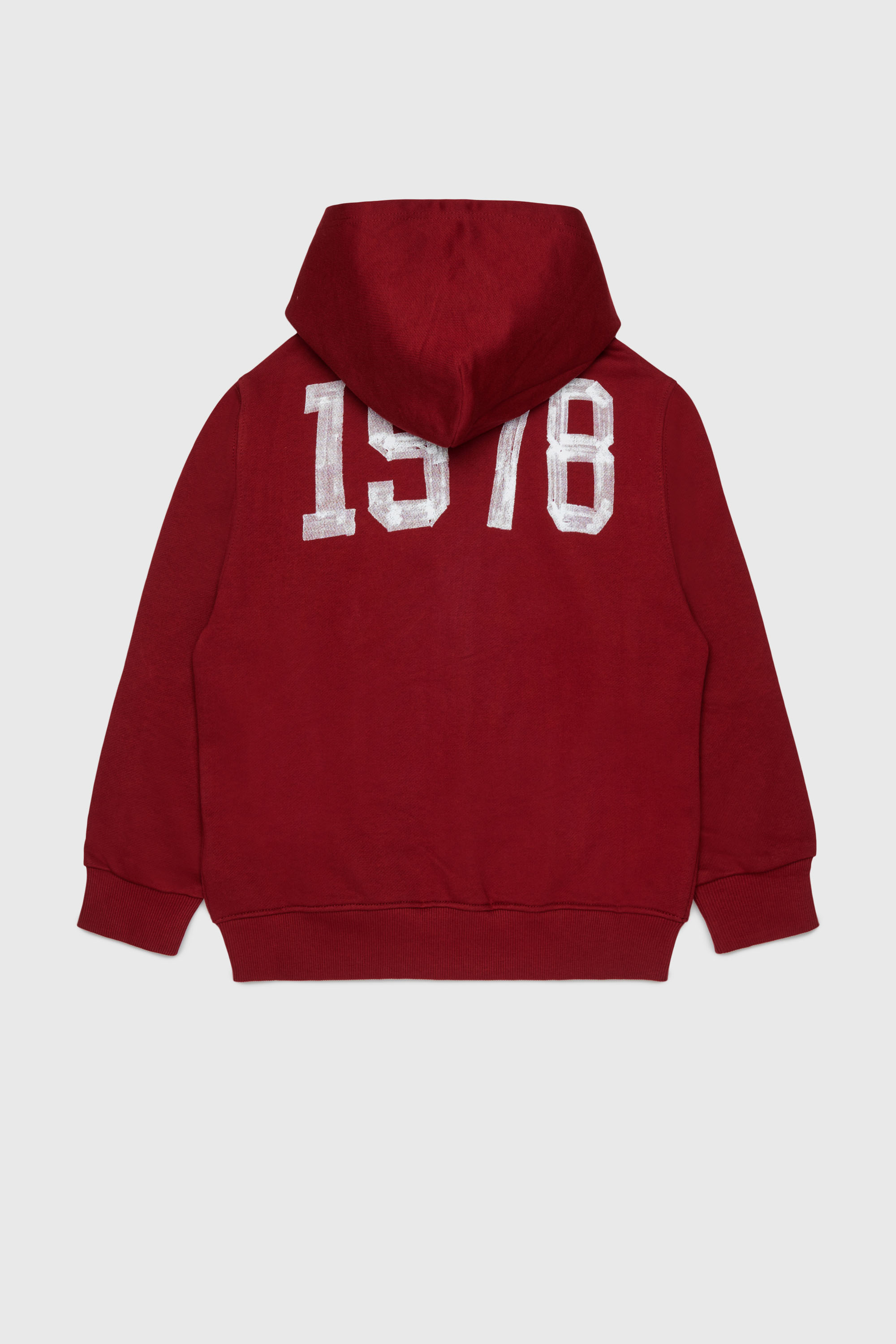 Diesel - SBANDHOOD OVER, Herren Kapuzensweatjacke mit Logo-Prints im Farbeffekt in Rot - 2