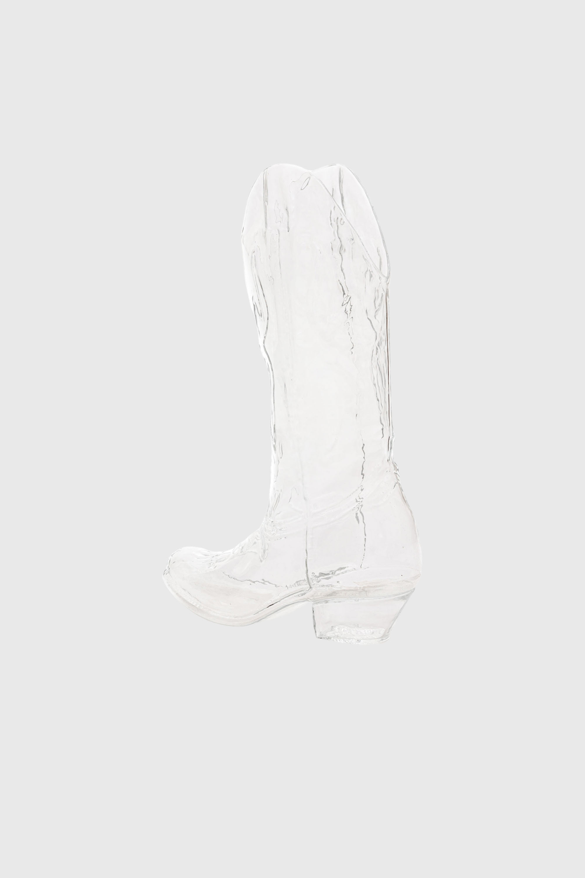 Diesel - 10064 GLASS VASE CRYSTALBOOTIE CM.24X8 H, Unisex Glasvase in Wei&szlig; - 3