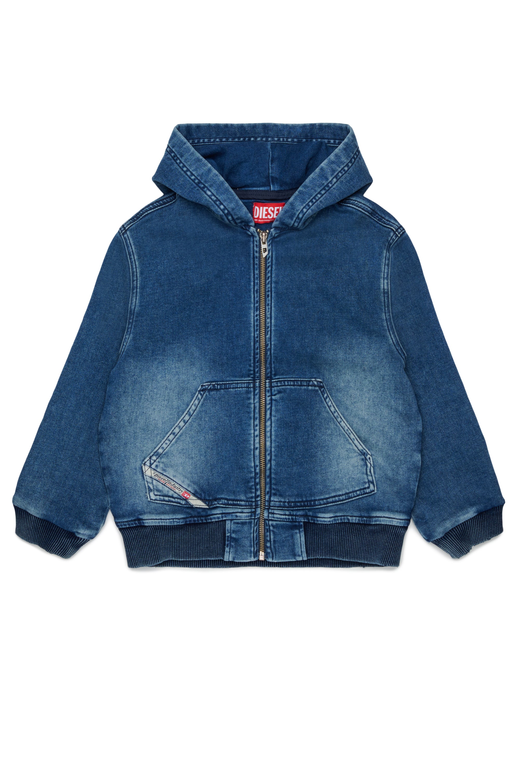 Diesel - STIMM-OVER JJJ, Herren Zip-up-Hoodie aus JoggJeans&reg; in Dunkelblau - 1