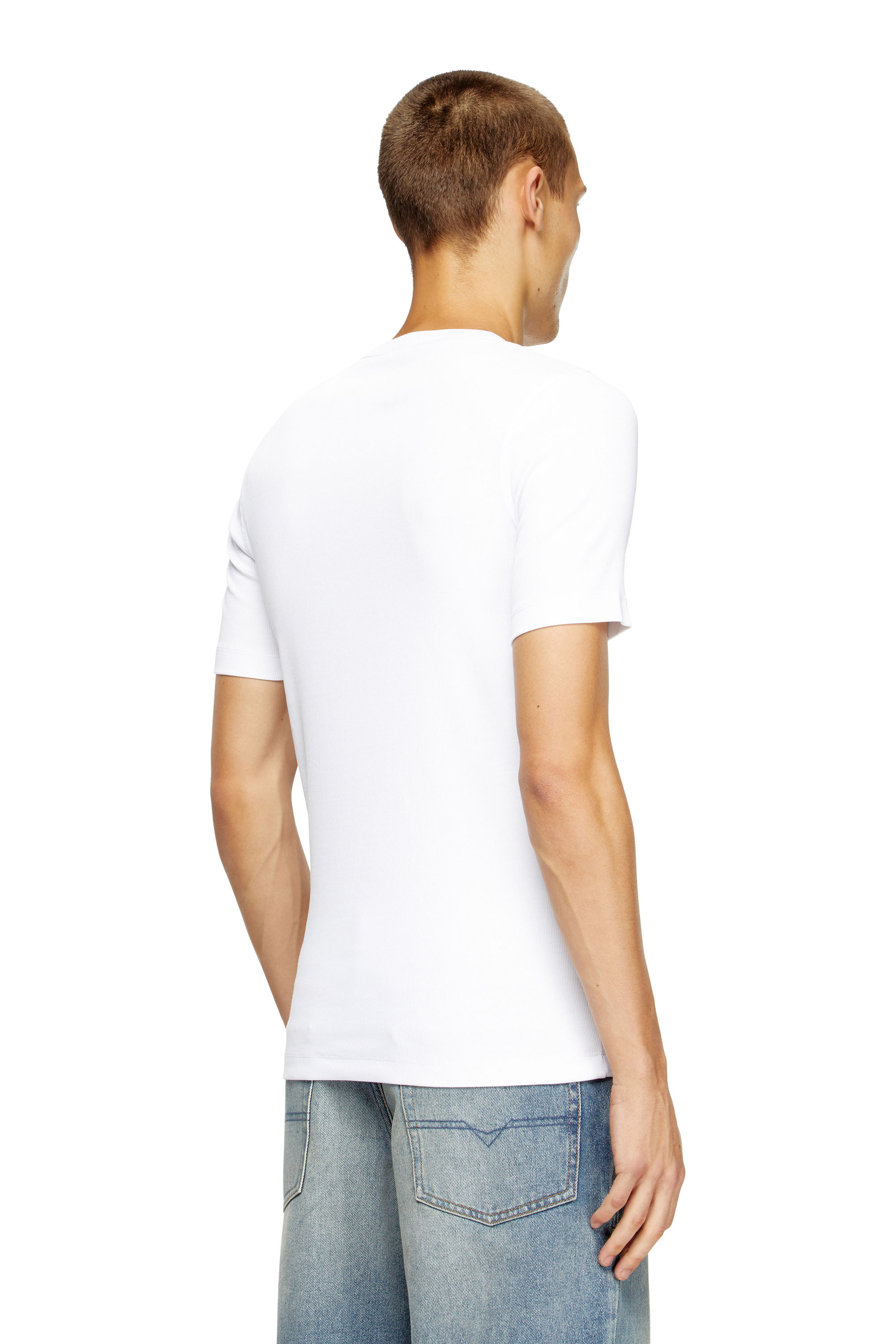 Diesel - D-RIBBER-N, Herren T-Shirt mit D-Patch in Weiß - 4