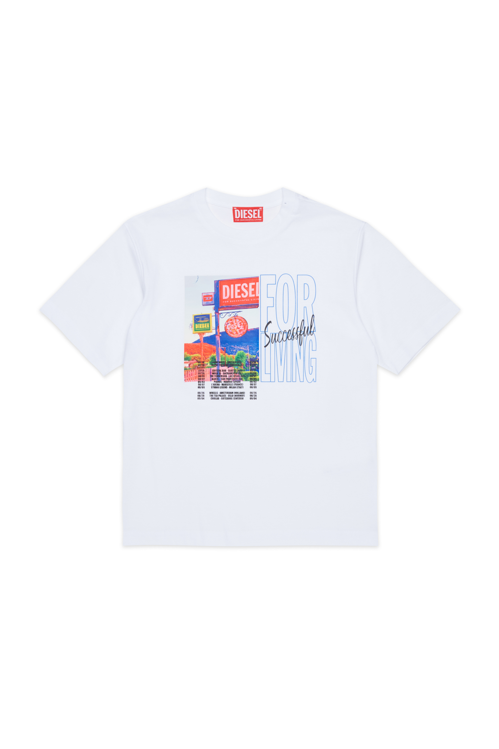 Diesel - TFOR OVER, Herren Baumwoll-T-Shirt mit photo print in Wei&szlig; - 1