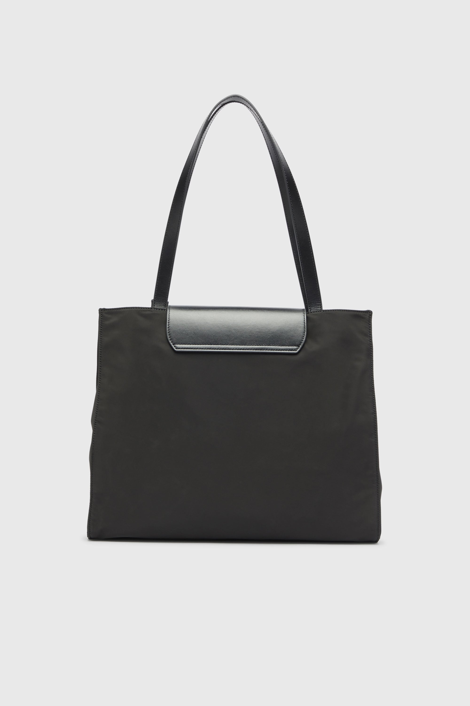 Diesel - 1DR TOTE E/W, Unisex 1DR - Einkaufstasche aus nylon mit lederklappe in Schwarz - 2
