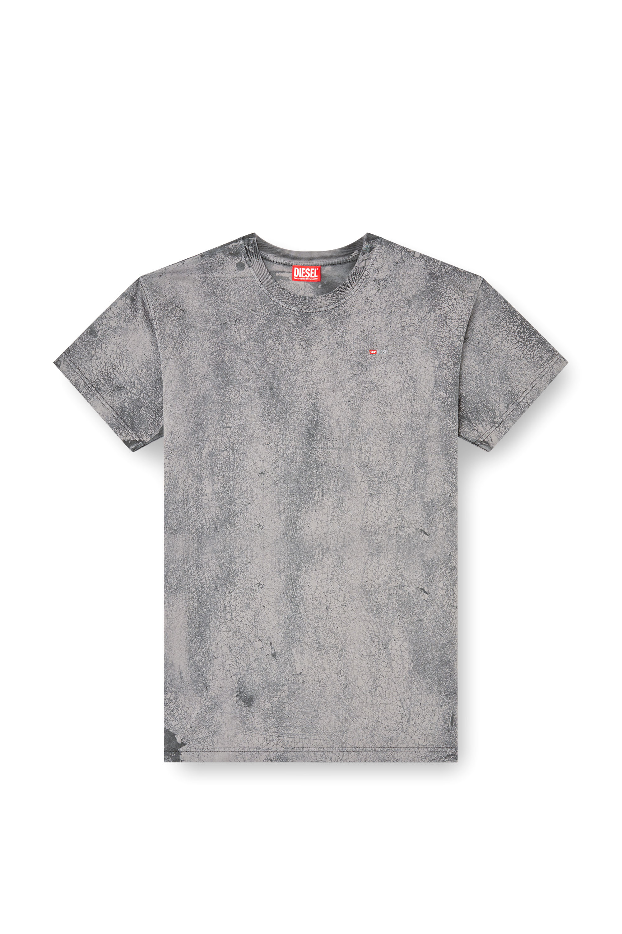 Diesel - T-NORM-T8, Herren T-Shirt aus gewachstem Jersey in Grau - 3