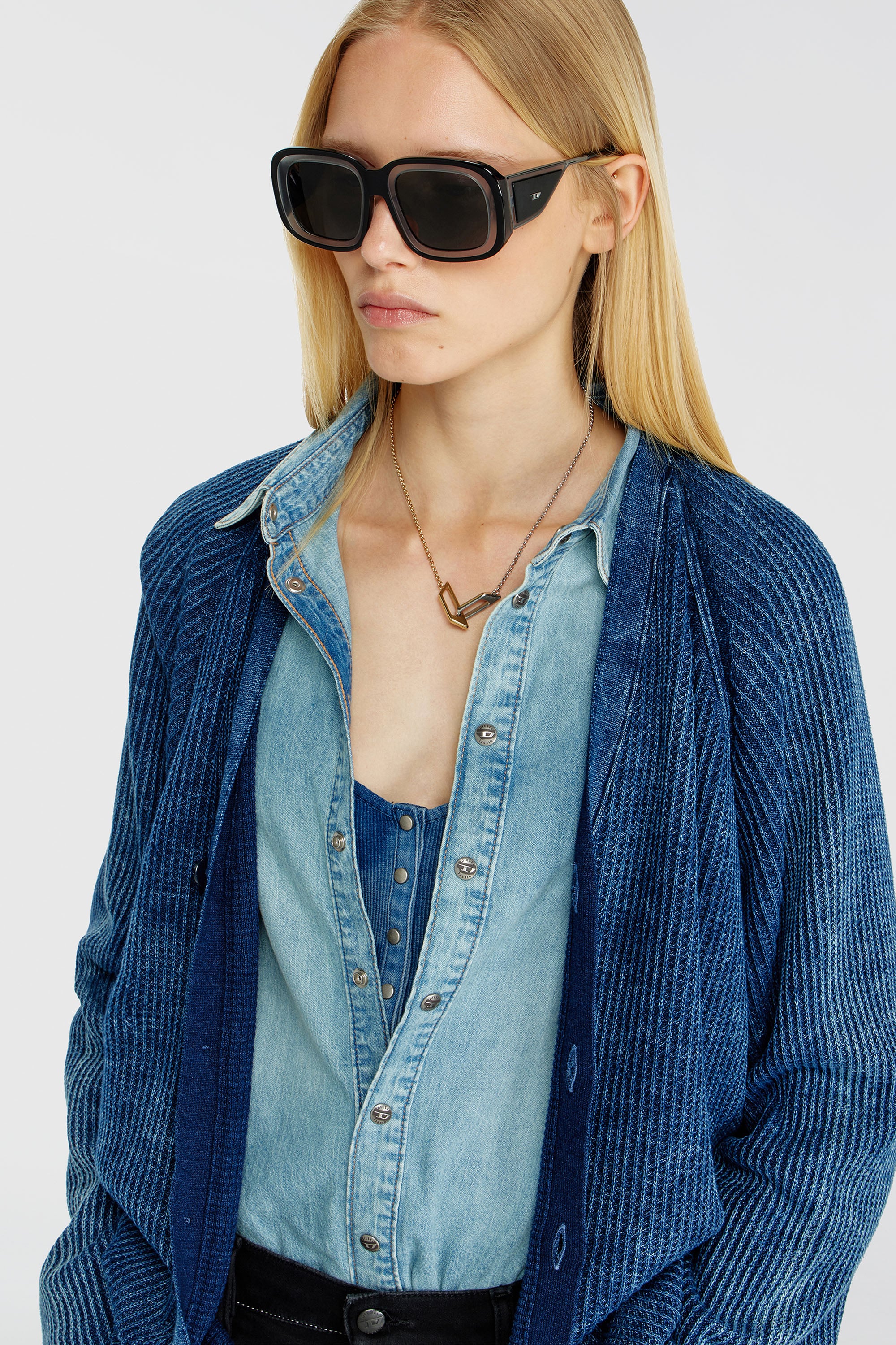 Diesel - 0DL2015U, Unisex Quadratische Sonnenbrillen in Schwarz - 4
