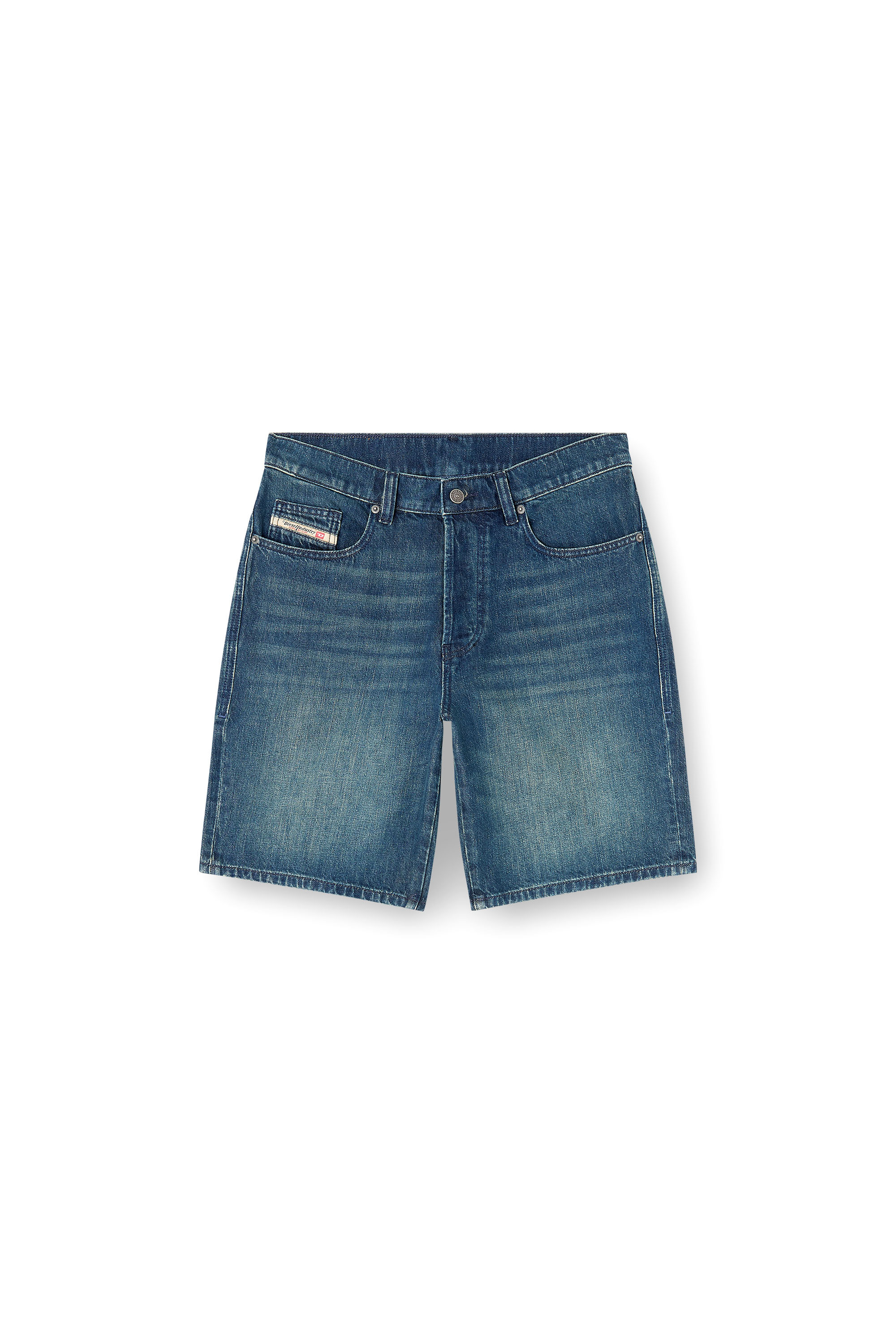 Diesel - REGULAR-SHORT, Herren Denim-Shorts mit schlichtem Aussehen in Blau - 3