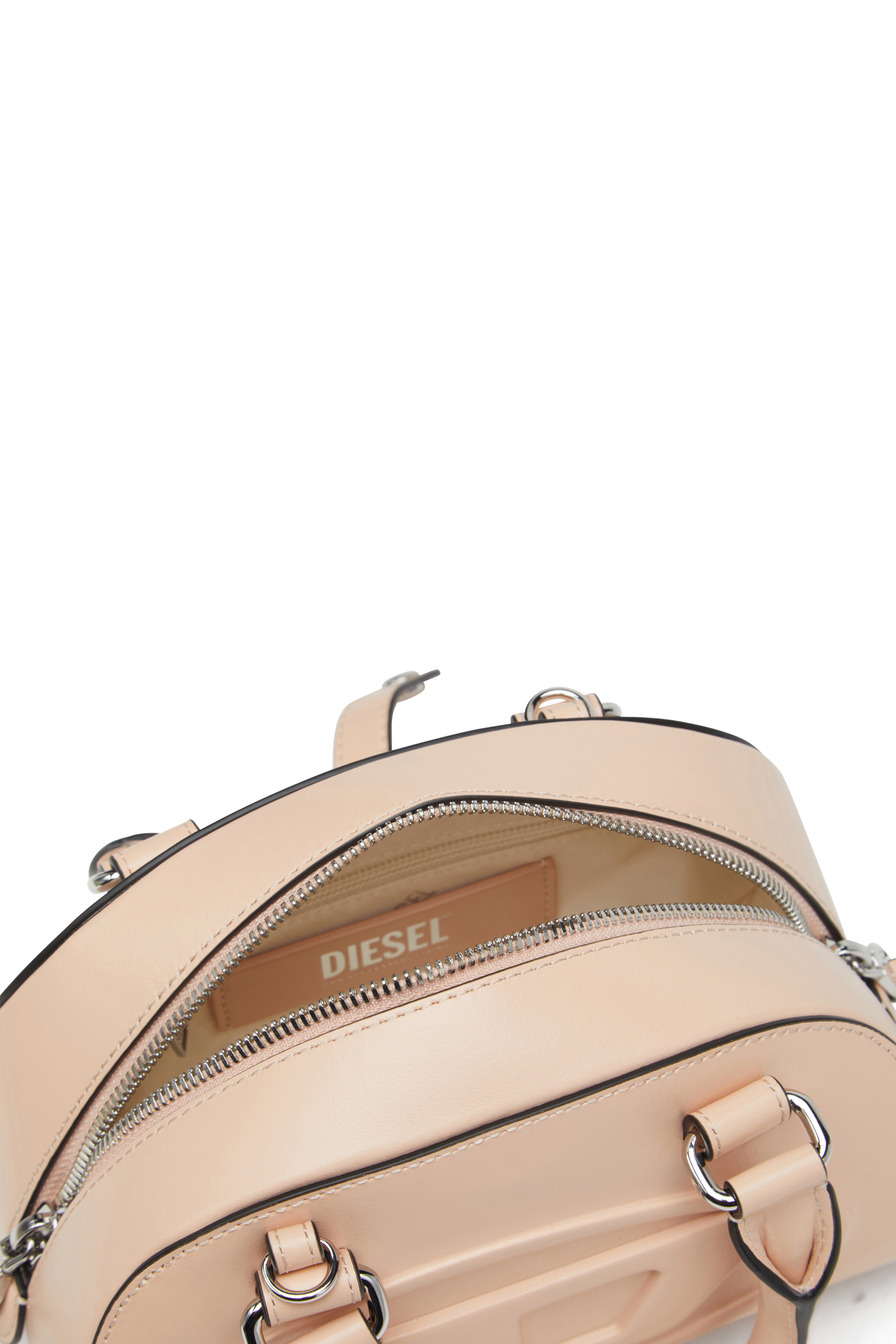 Diesel - 1DR DOME CROSSBODY, Damen 1DR Dome-Mini-Bowling-Tasche aus Leder in Rosa - 4