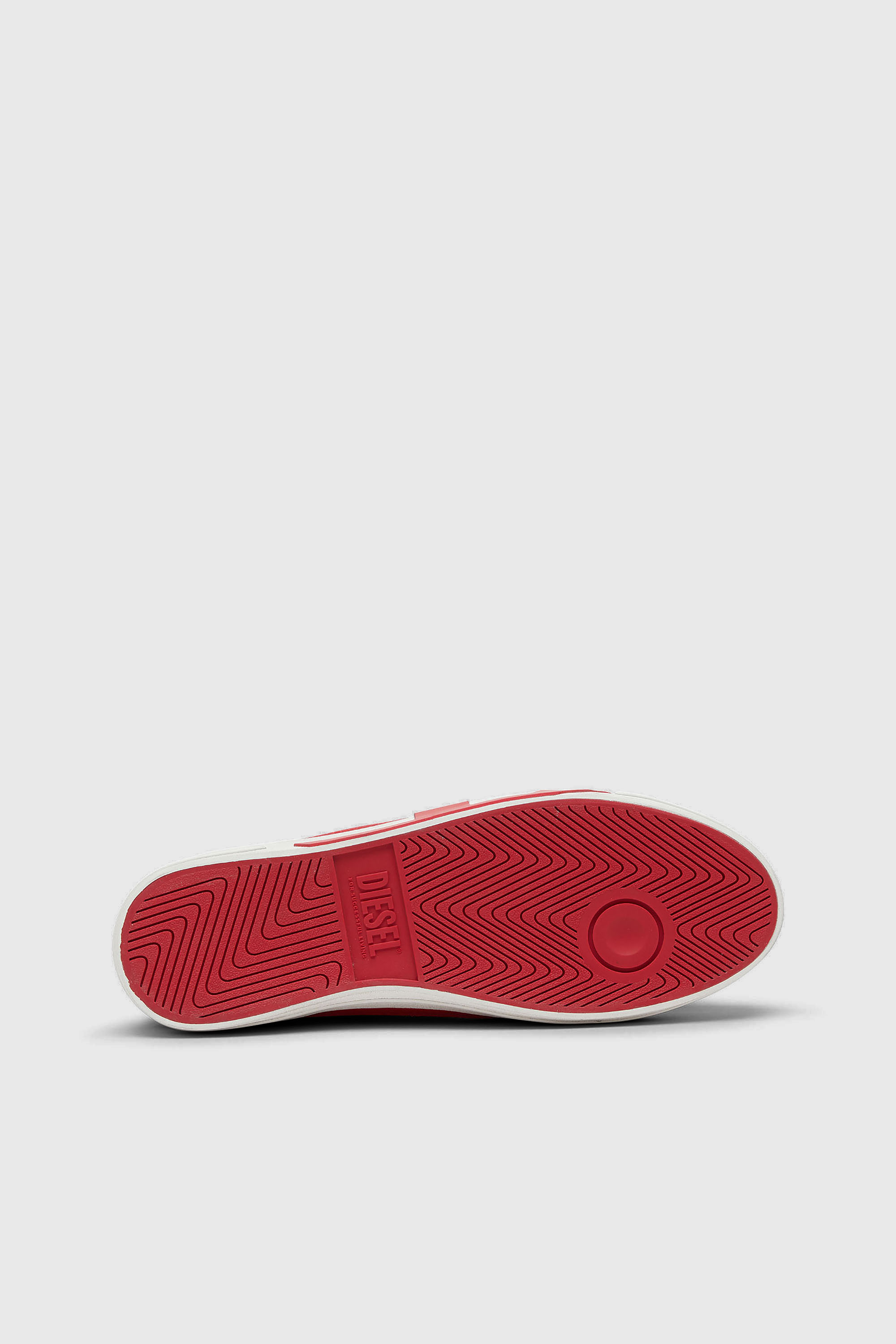 Diesel - S-D-VERSE MID II, Herren S-D-Verse- Vulkanisierte Schuhe mit D-Logo in Schwarz/ Rot - 5