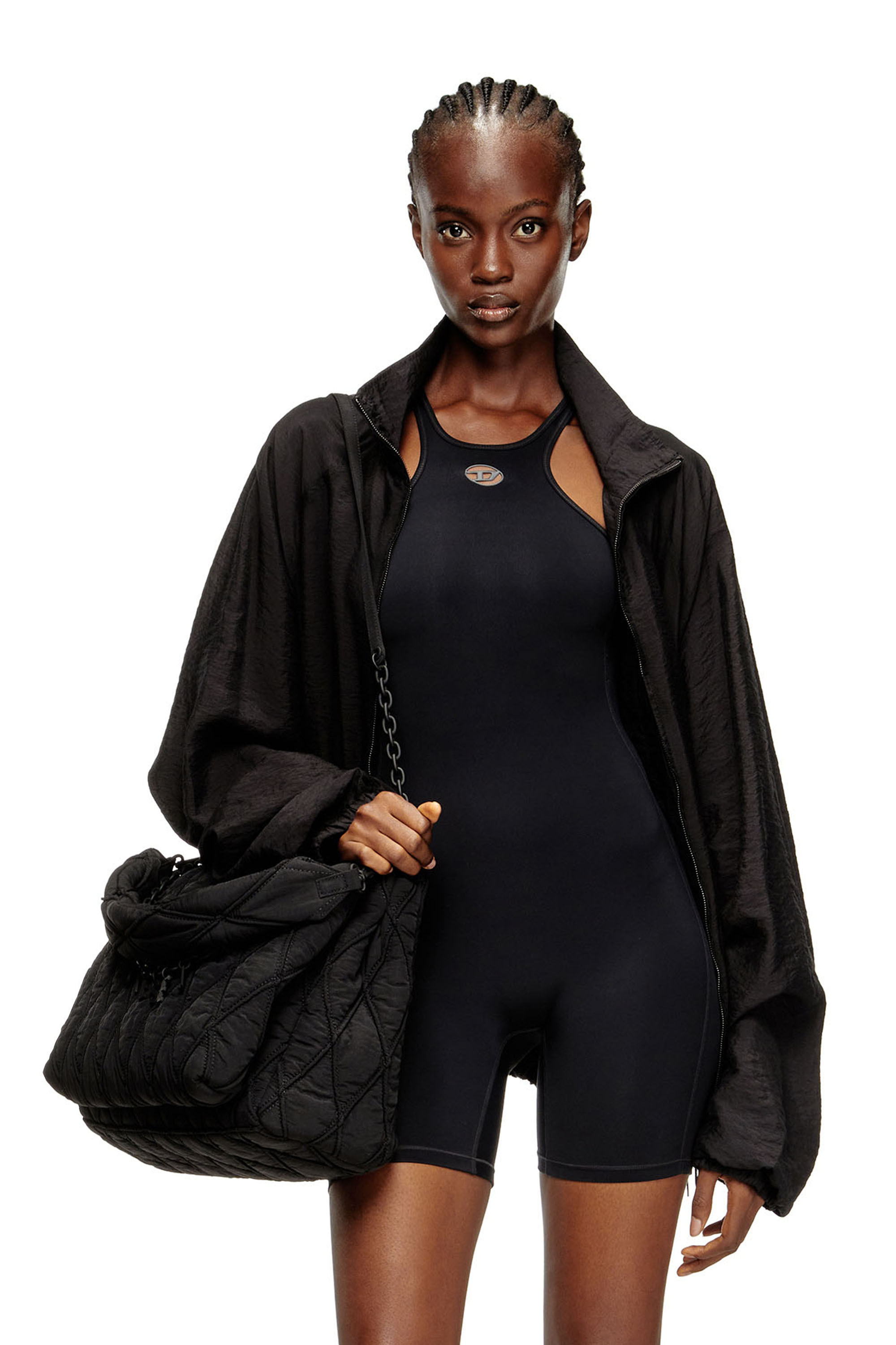 Diesel - NYDIA-UTLT, Damen Racerback-Playsuit in Schwarz - 4