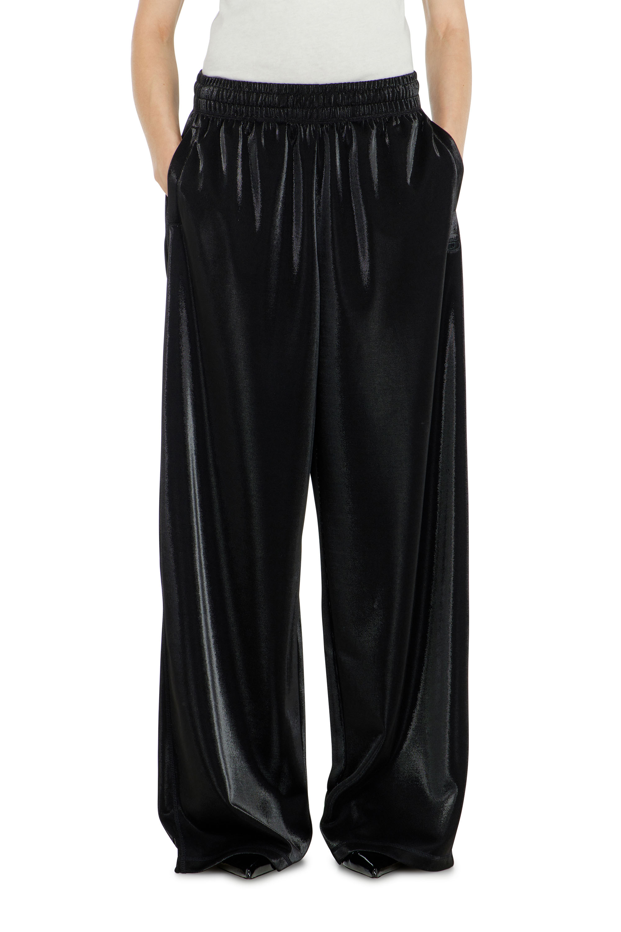 Diesel - P-ROSY, Damen Sweatpants aus gl&auml;nzendem Piquet-Stoff in null - 3