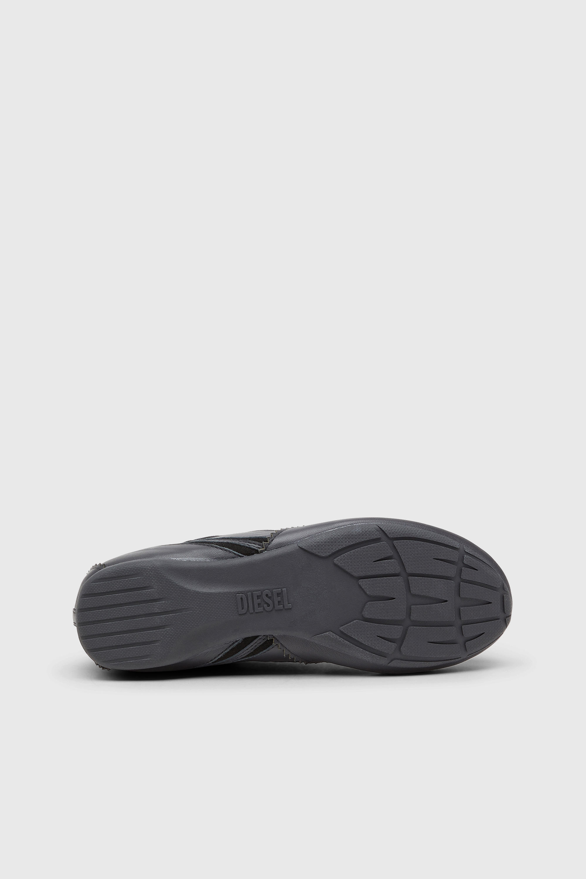 Diesel - D-MILE LOW W, Damen D-Mile-Flat-Sneaker aus Leder und Veloursleder in Schwarz - 5