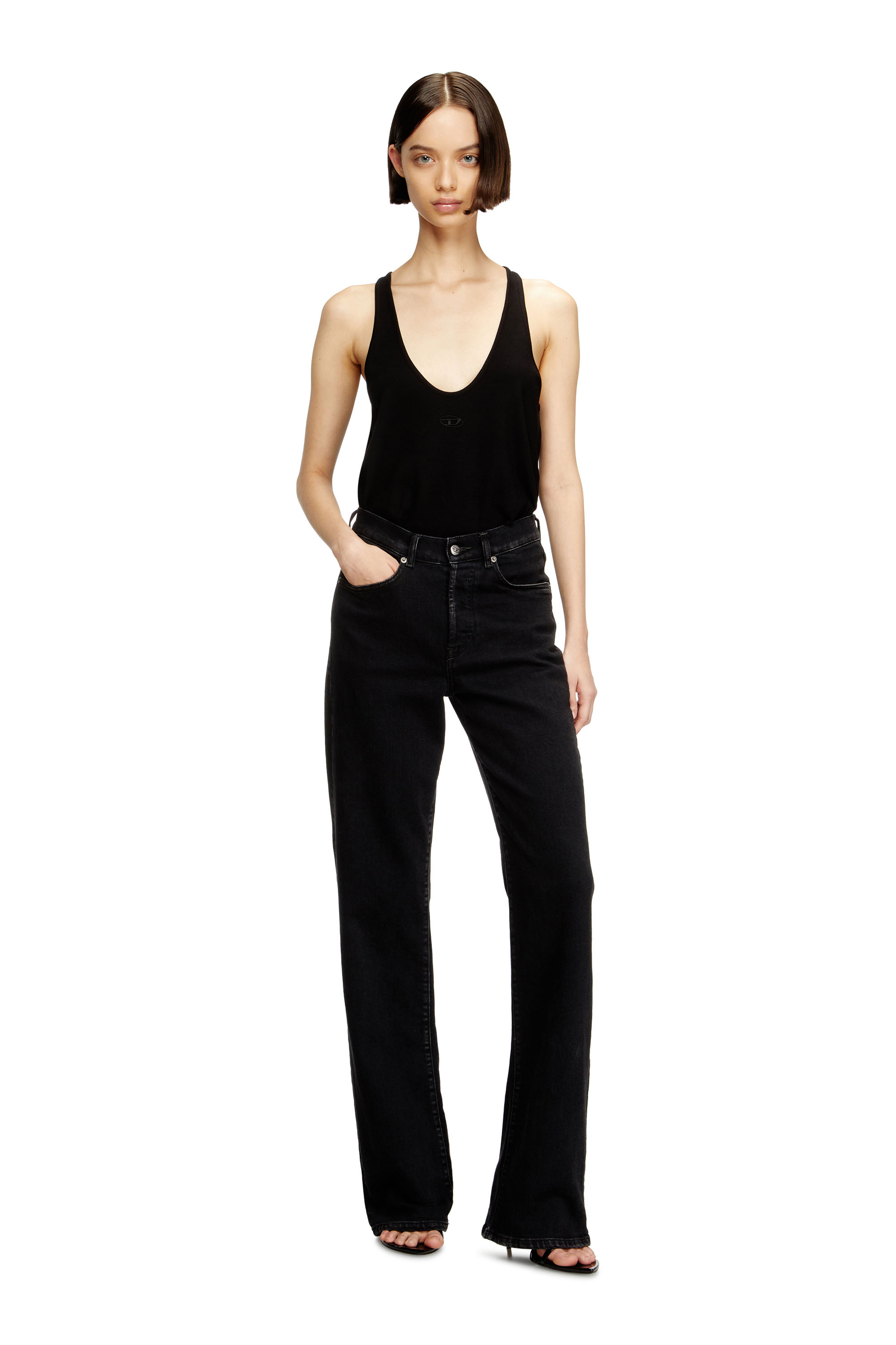 Diesel - Damen Regular Jeans 1971 D-Sent 09N89, Schwarz/Dunkelgrau - 2