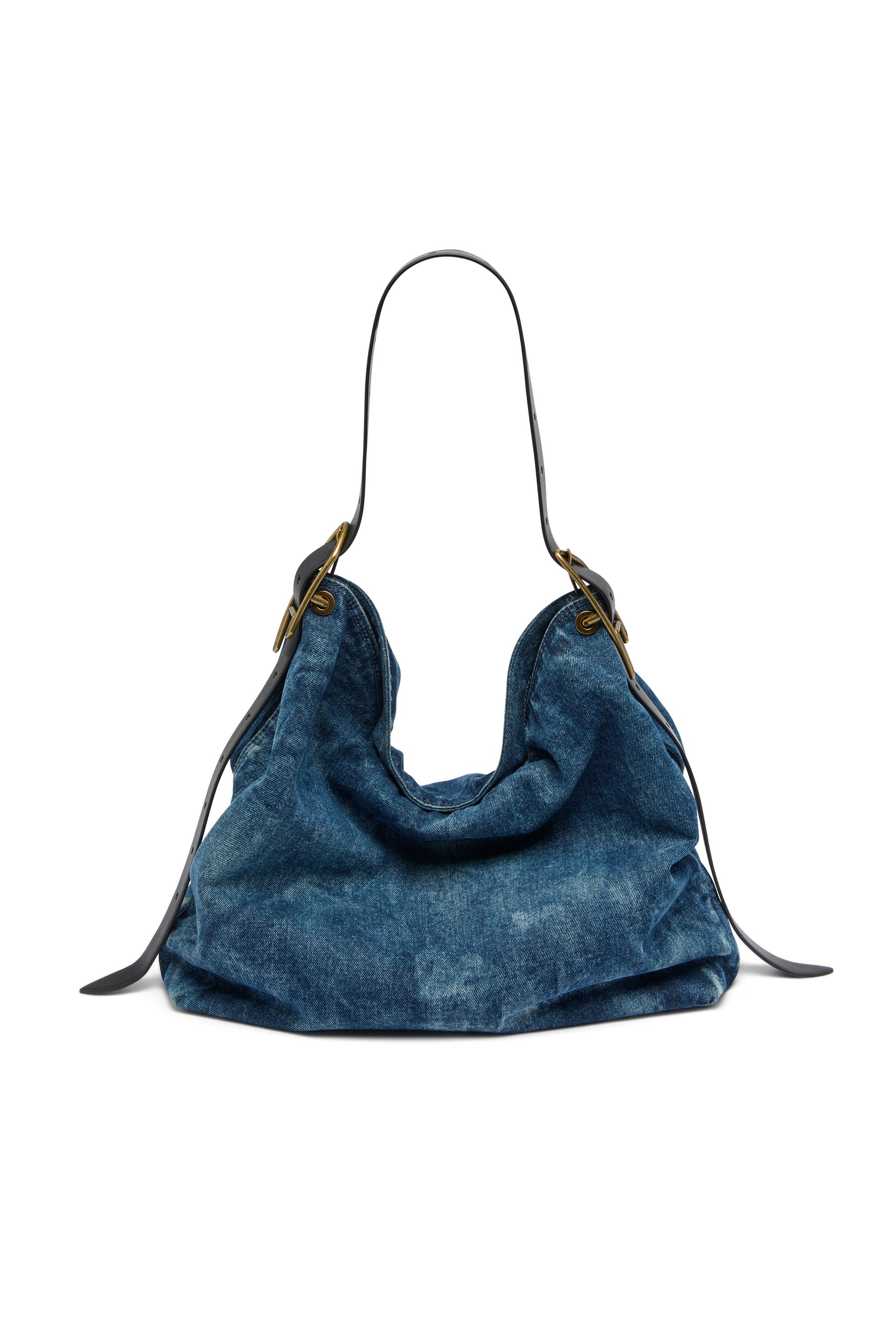 Diesel - D-LINE HOBO L, Damen D-Line-Denim Hobo-Tasche in Mittelblau - 1