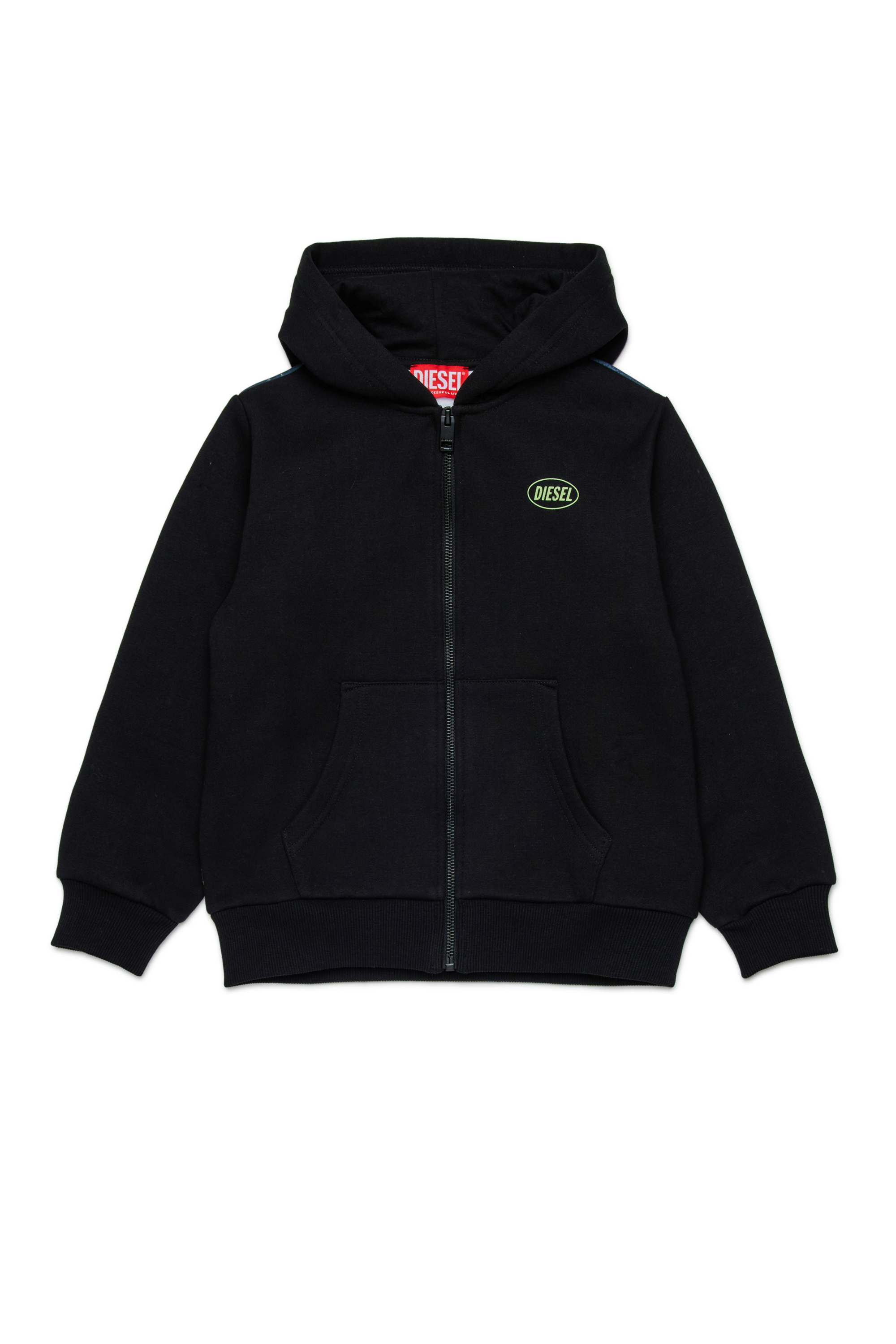 Diesel - SWAMP OVER, Herren Baumwoll-Sweatshirt mit Grafikdruck in Schwarz - 1