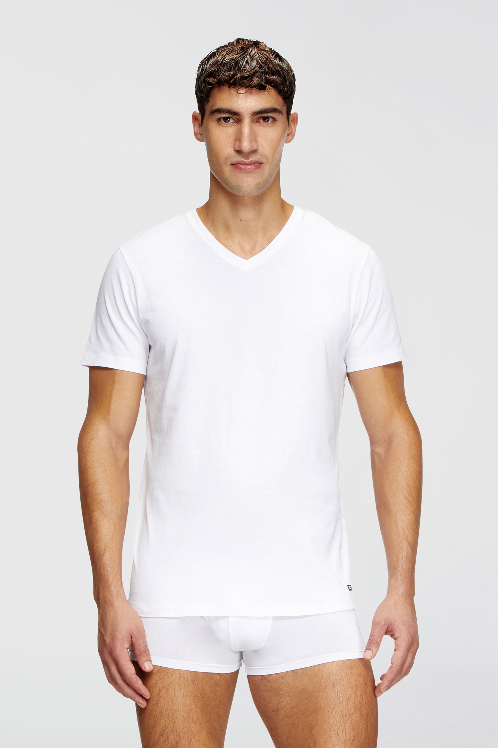 Diesel - MICHAEL-D-BOX-3PACK, Herren T-Shirts mit V-Ausschnitt im Dreierpack in Wei&szlig; - 2