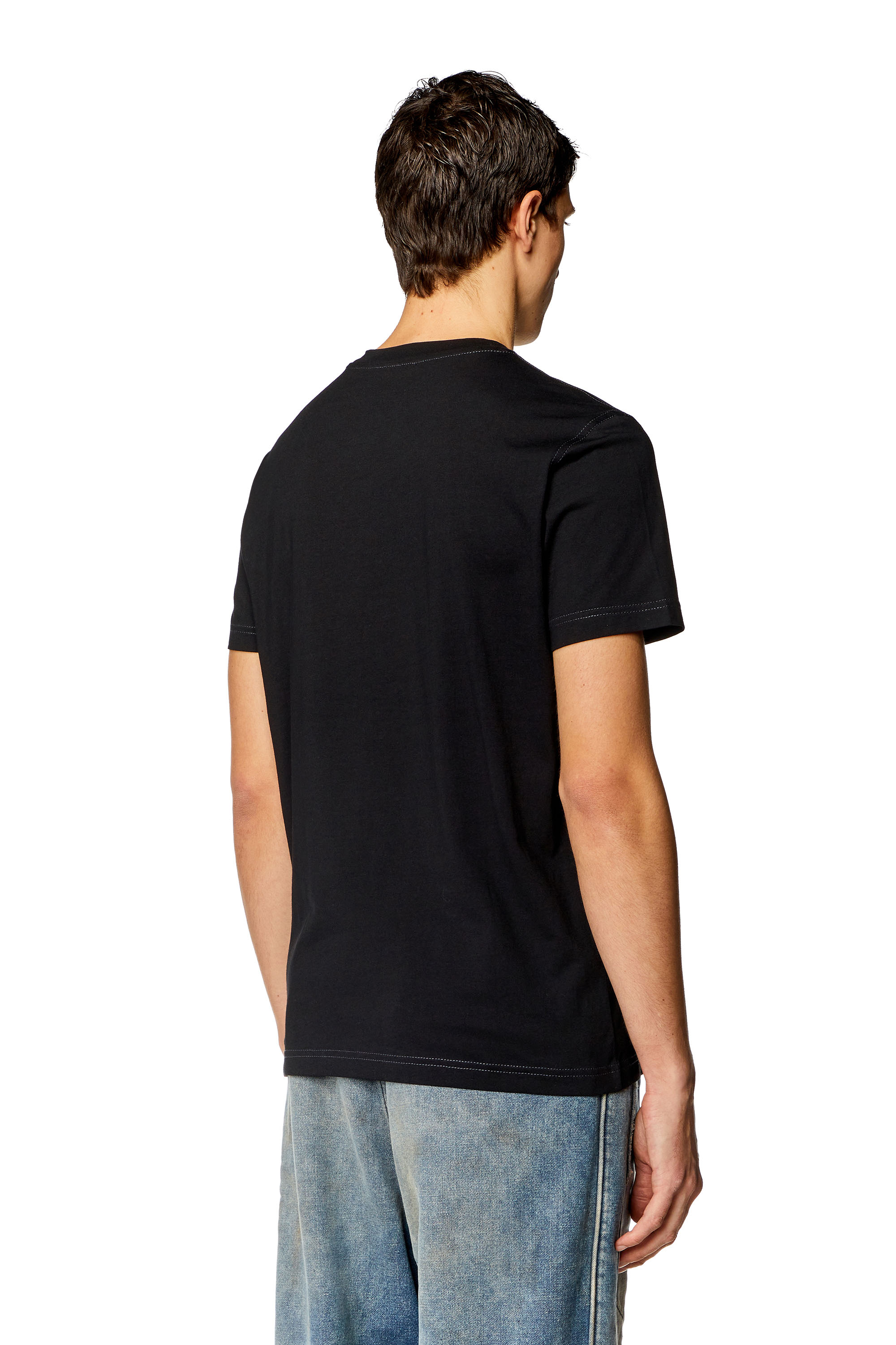 Diesel - T-DIEGOR-K70, Man T-shirt with glitchy logo in Black - Image 4