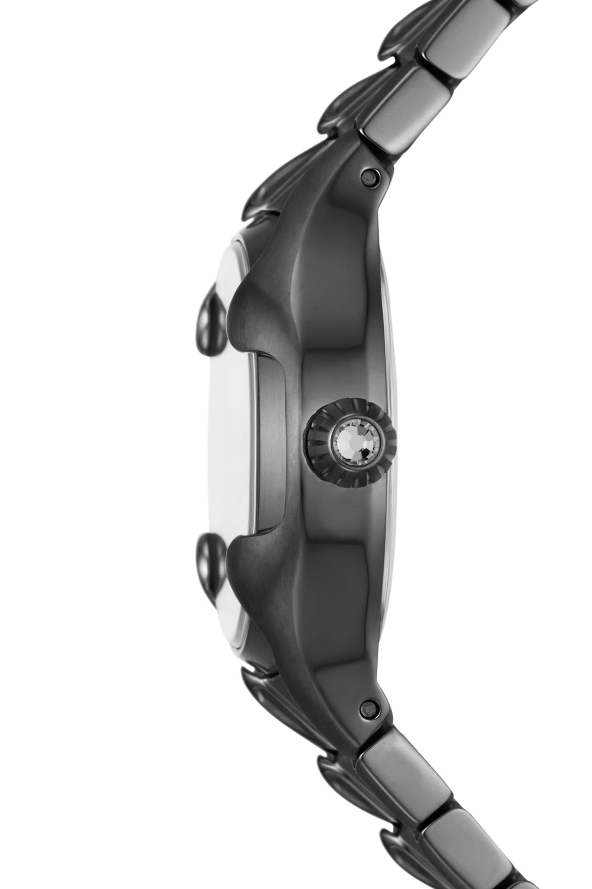 Diesel - DZ5603, Damen Vert Armbanduhr aus metallgrauem Edelstahl mit drei Zeigern in Dunkelgrau - 3