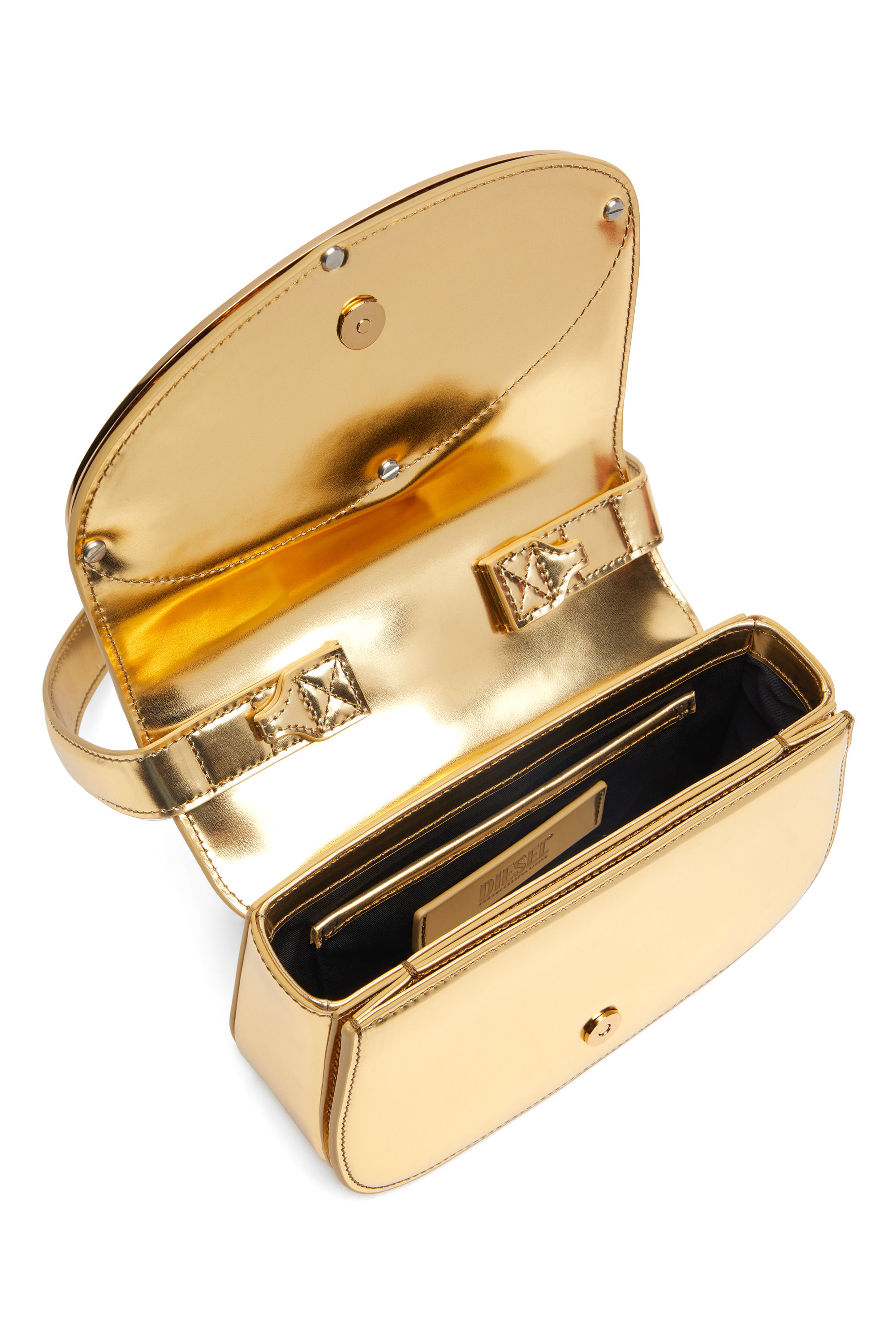 Diesel - 1DR, Damen 1DR-Ikonische Schultertasche aus Spiegel-Leder in Gold - 3