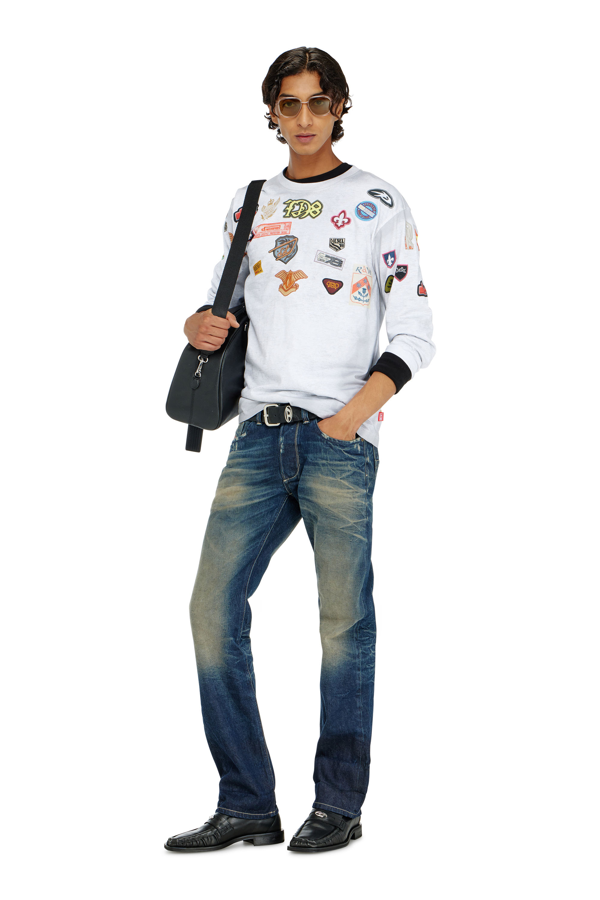 Diesel - T-NORME-LS-PATCHES, Herren Langarm-T-Shirt mit all-over patches print in null - 2