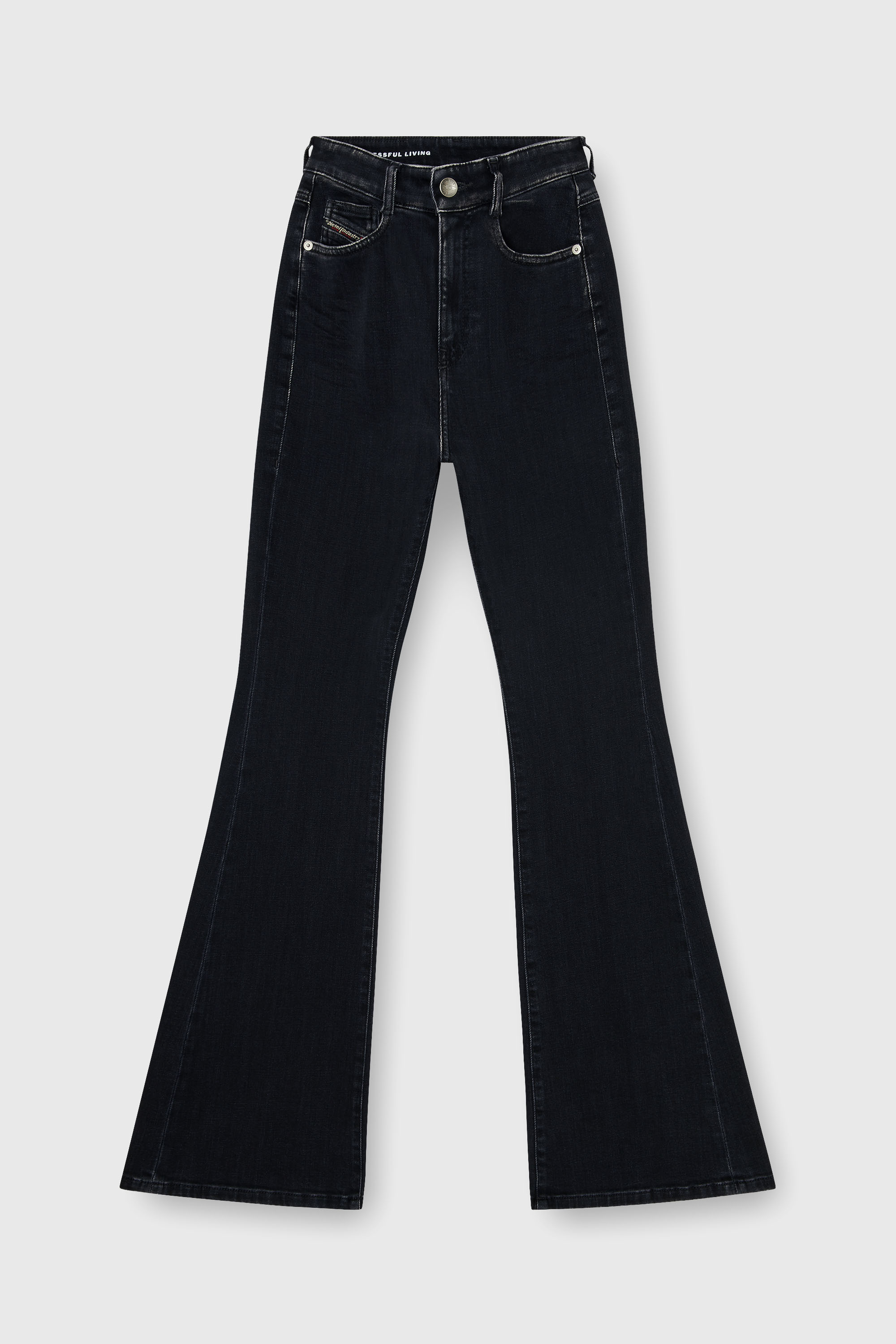 Diesel - Damen Bootcut Jeans 1973 D-Partt 09P75, Schwarz/Dunkelgrau - 2