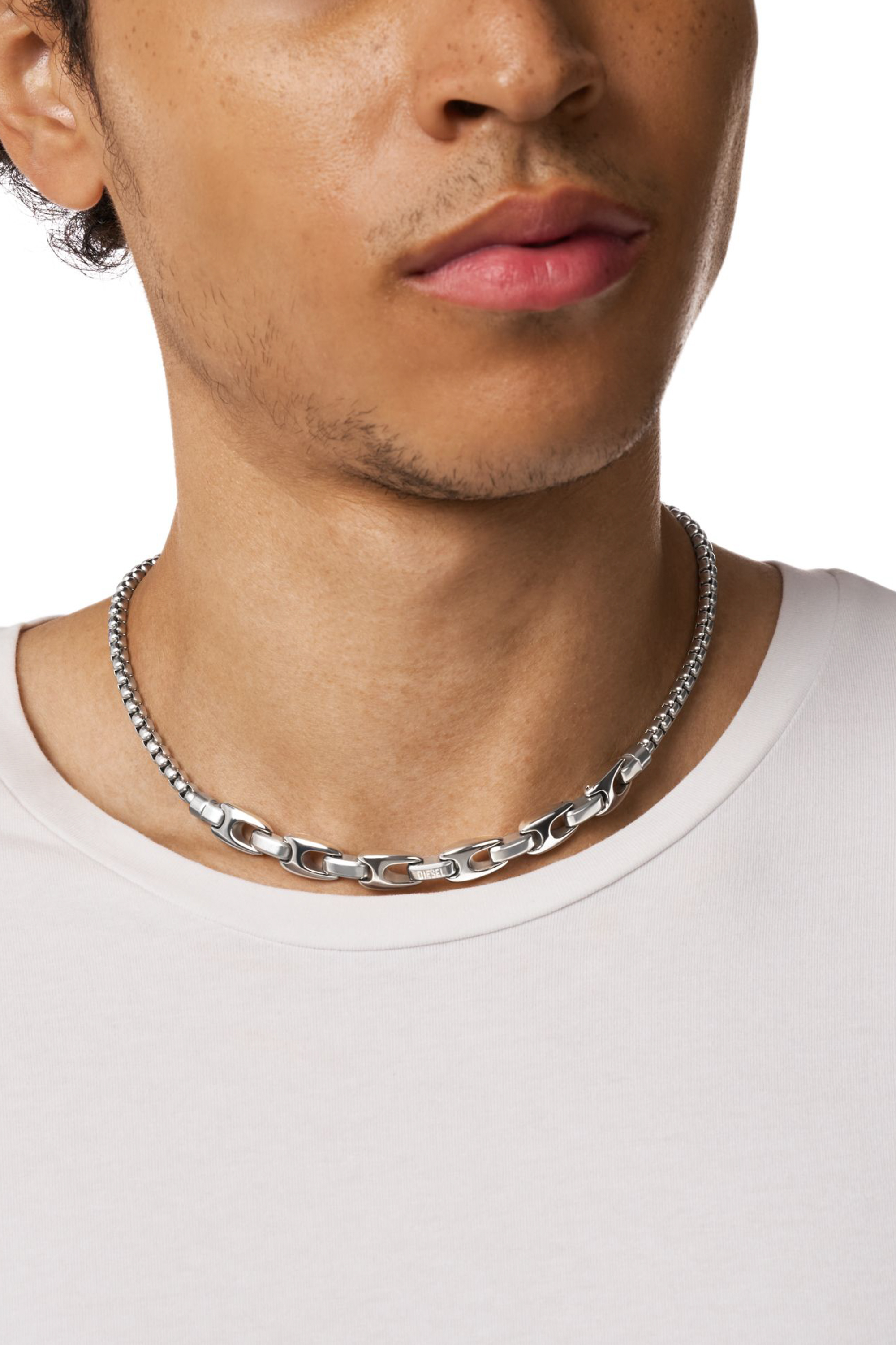 Diesel - DX1650040 JEWELLERY, Unisex Edelstahl-Tropfen-Ohrring in Silber - 4