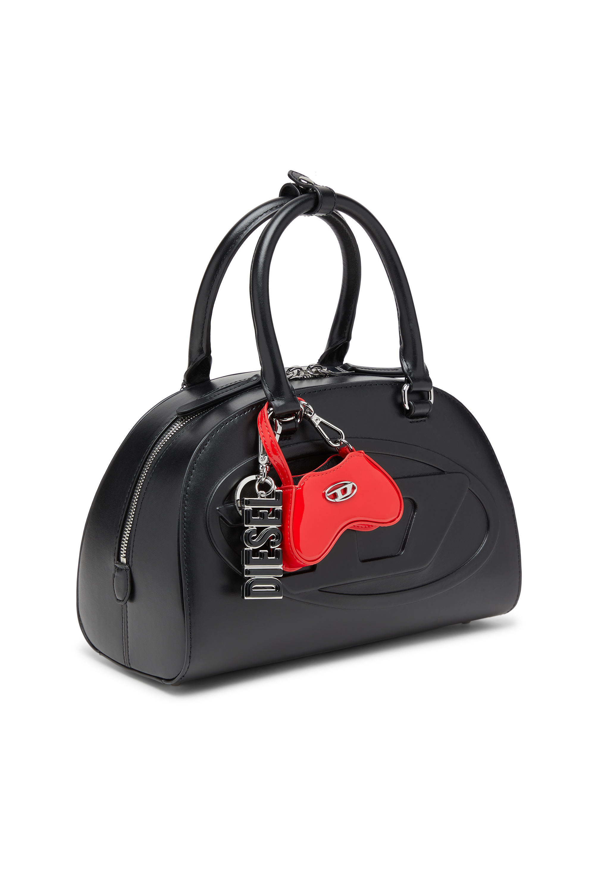 Diesel - PLAY CHARMS, Damen Glossy bag charm with mirror in Rot - 2