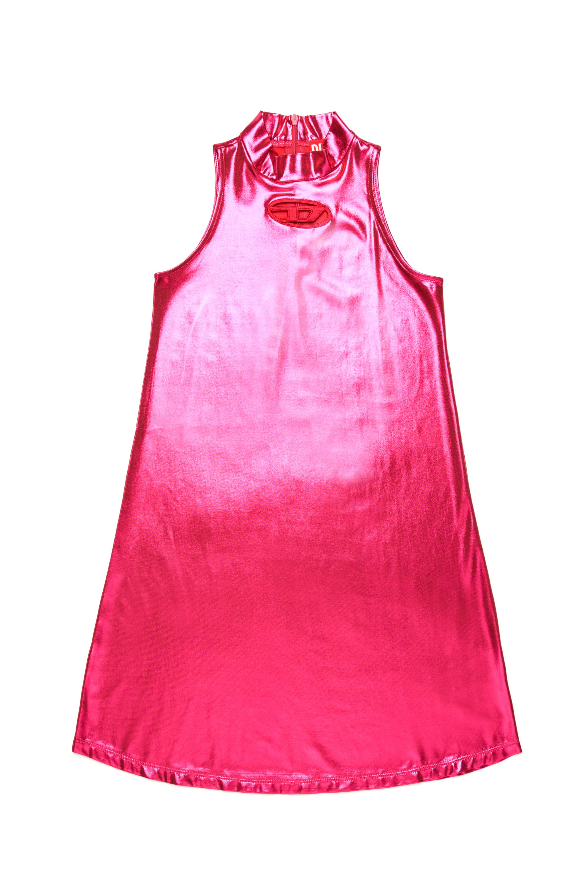 Diesel - DSTROL, Damen Metallic-Stretch-Kleid in Rosa - 1