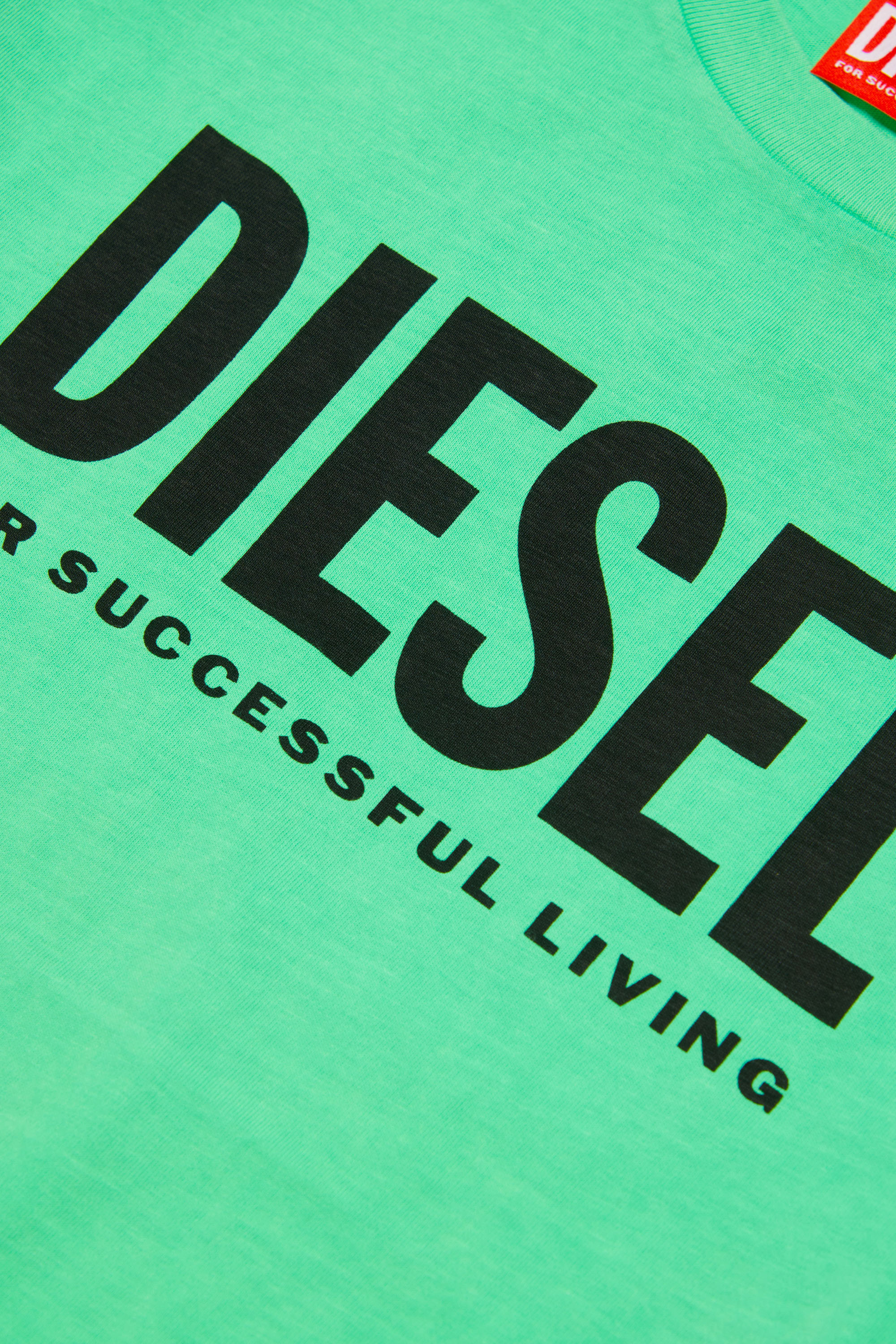 Diesel - TNUCI OVER, Unisex T-shirt with Diesel For Successful Living logo in Green - Image 3