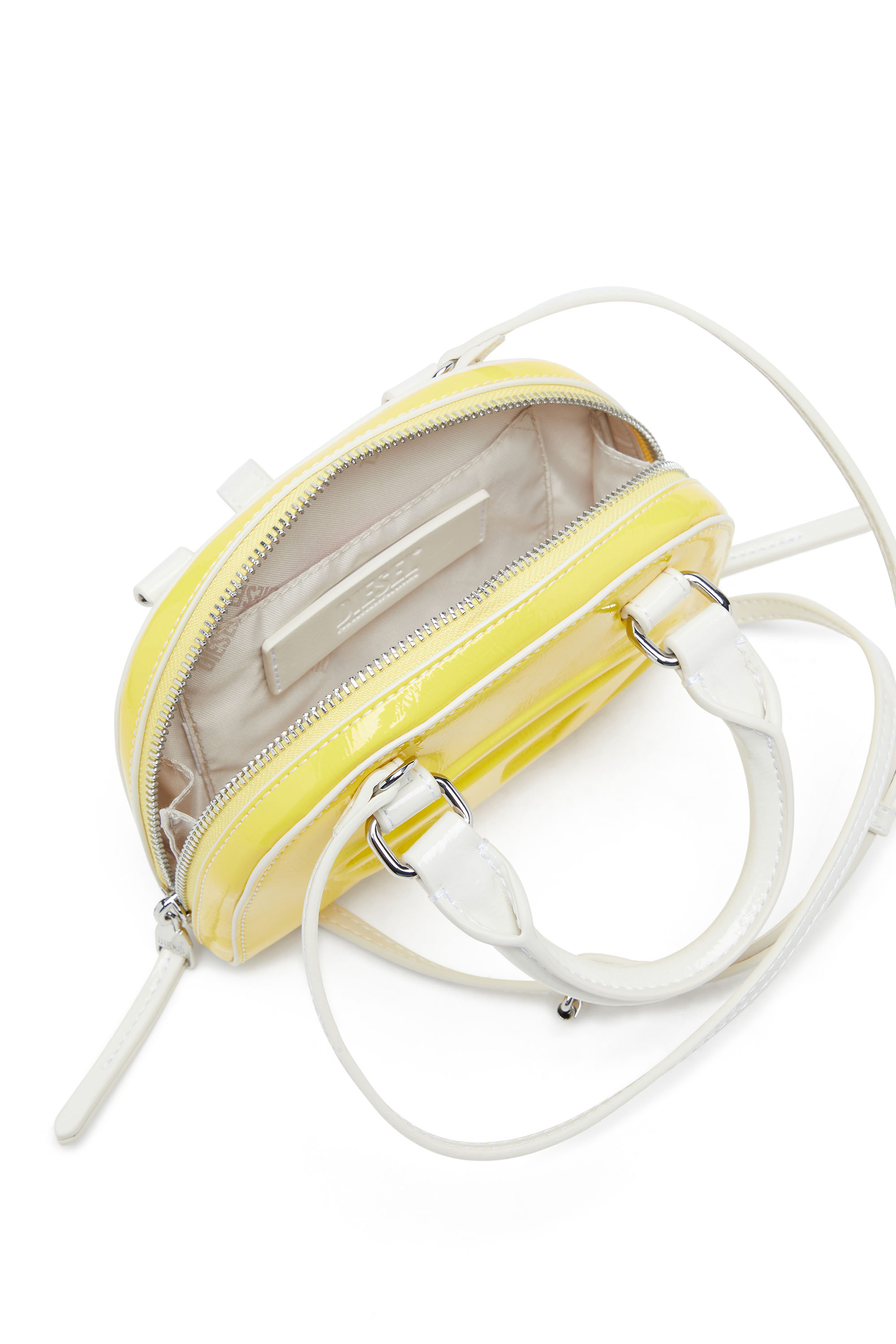 Diesel - 1DR DOME CROSSBODY XS, Damen 1DR Dome-Schlanke Bowlingtasche mit Naplak-Effekt in Gelb - 4